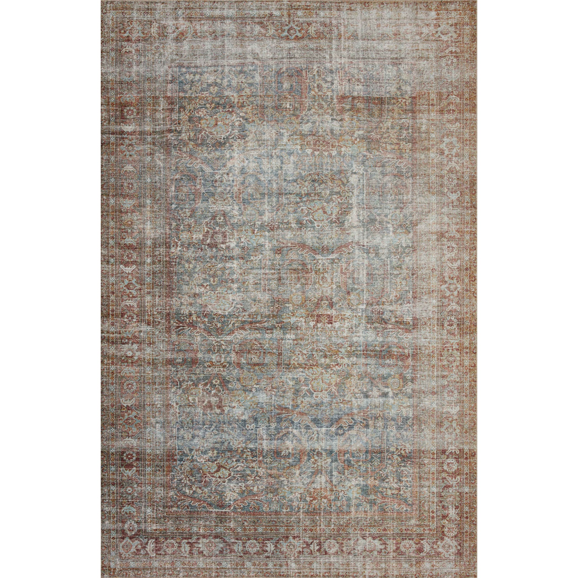 Chris Loves Julia x Loloi Jules Lagoon/Brick Rug