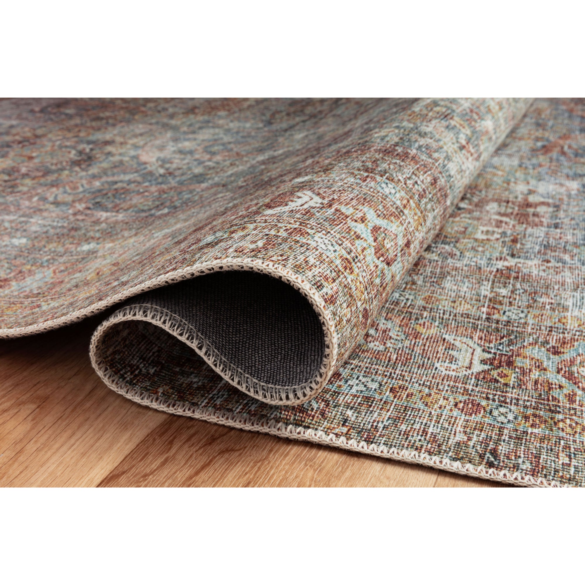 Chris Loves Julia x Loloi Jules Lagoon/Brick Rug
