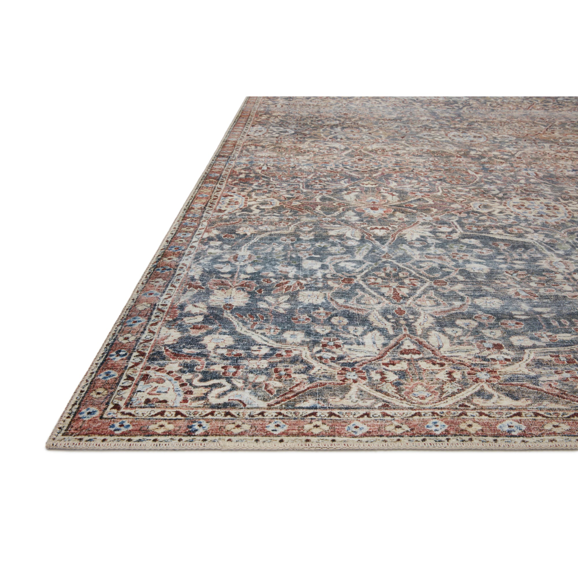 Chris Loves Julia x Loloi Jules Denim/Spice Rug