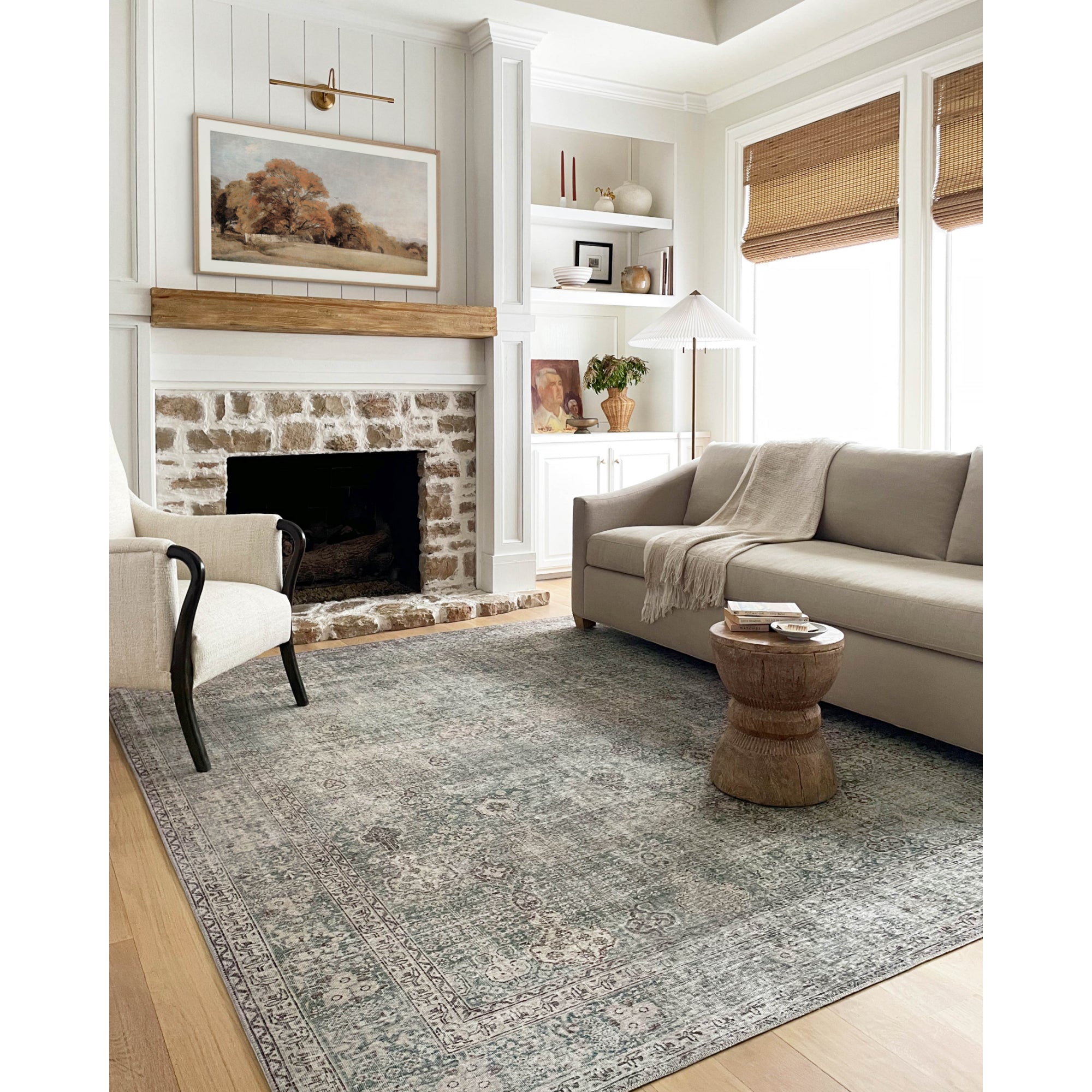 Chris Loves Julia x Loloi Jules Emerald/Antique Ivory Rug