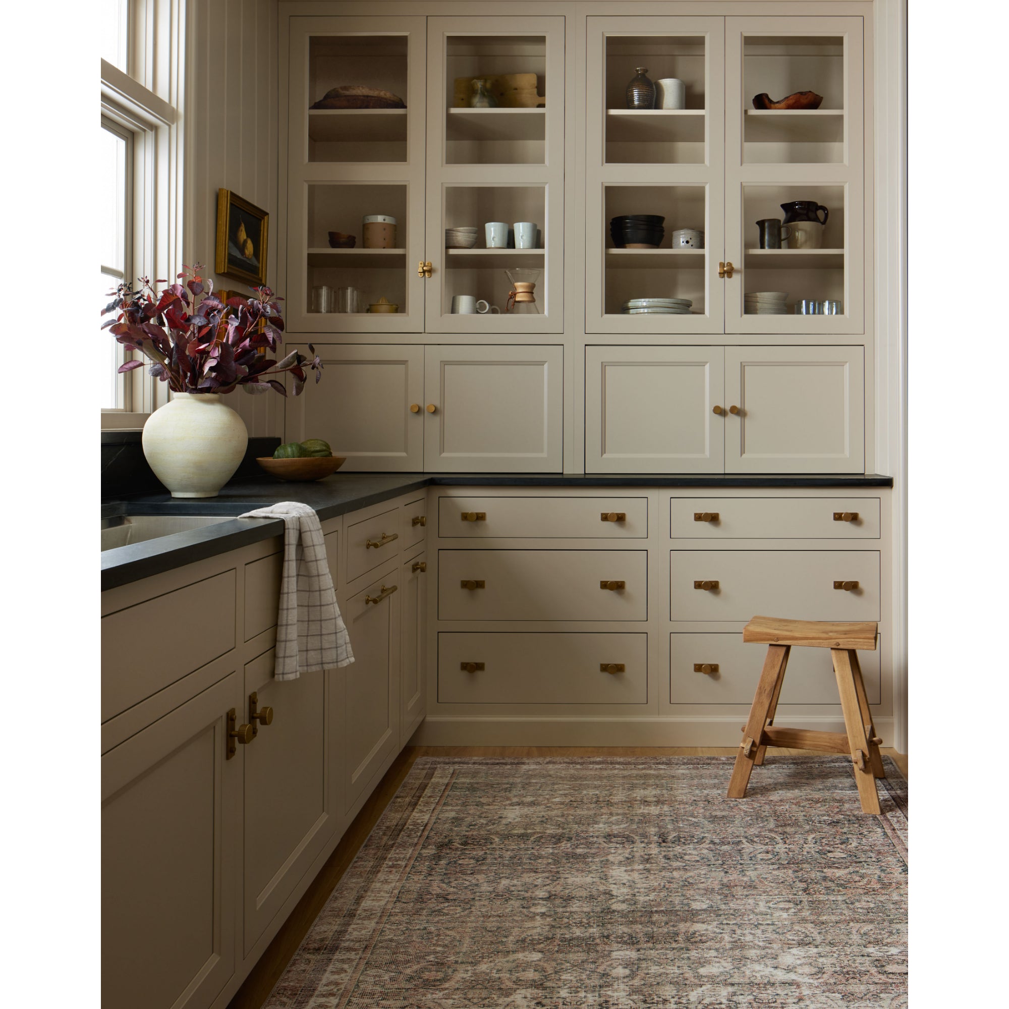 Chris Loves Julia x Loloi Jules Ink/Terracotta Rug