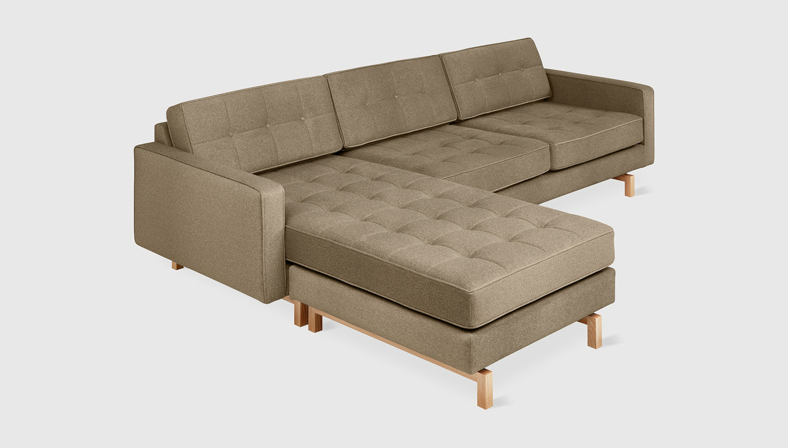 Jane 2 Bi-Sectional Merino Mocha / Natural AshSectionals Gus* Merino Mocha Natural Ash Four Hands, Mid Century Modern Furniture, Old Bones Furniture Company, Old Bones Co, Modern Mid Century, Designer Furniture, https://www.oldbonesco.com/