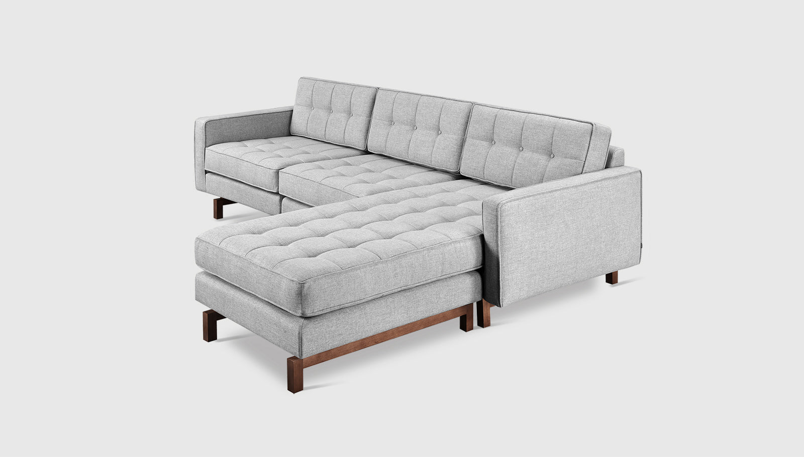 Jane 2 Bi-Sectional Bayview Silver / WalnutSectionals Gus* Bayview Silver Walnut Four Hands, Mid Century Modern Furniture, Old Bones Furniture Company, Old Bones Co, Modern Mid Century, Designer Furniture, https://www.oldbonesco.com/