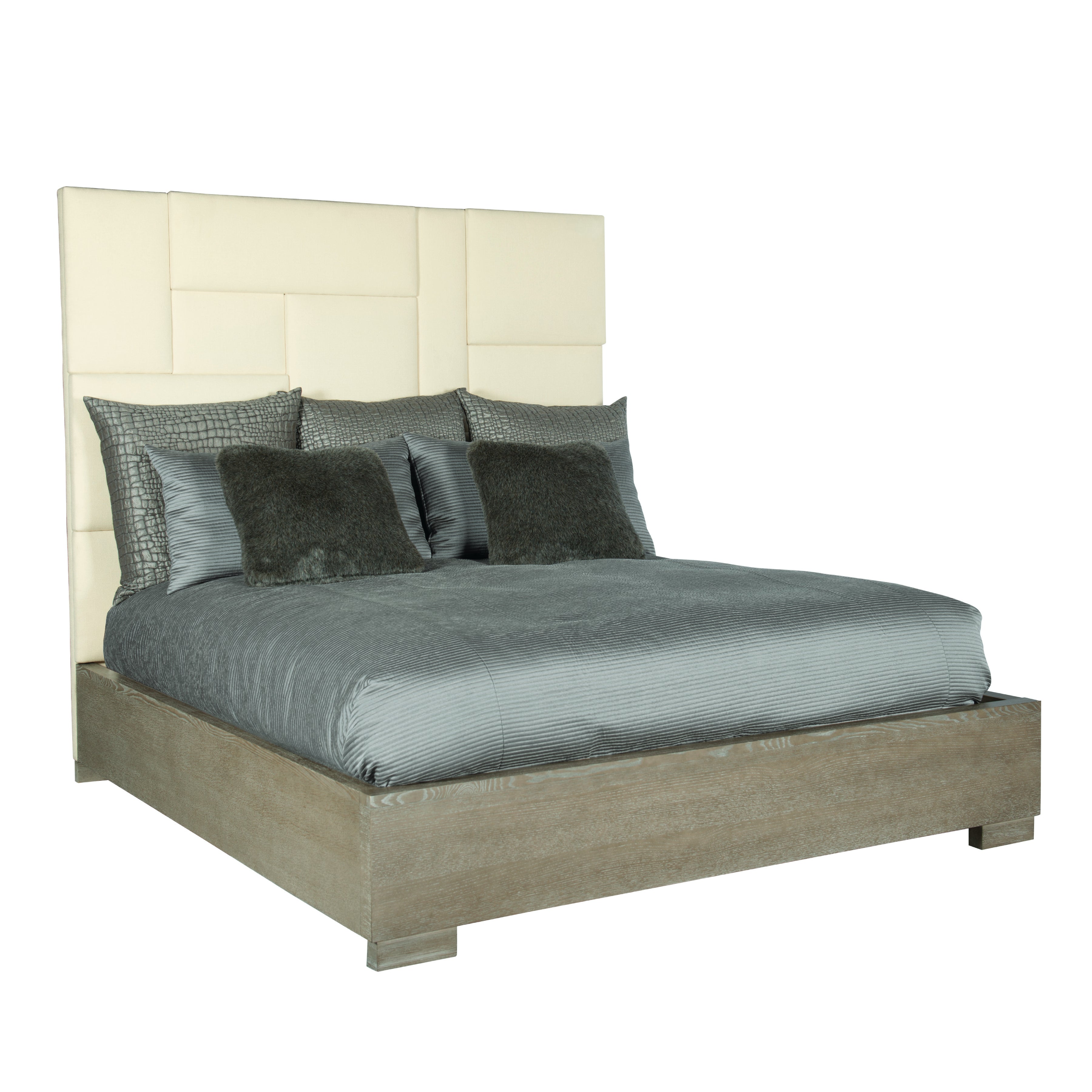 Mosaic Upholstered King Panel Bed by Bernhardt