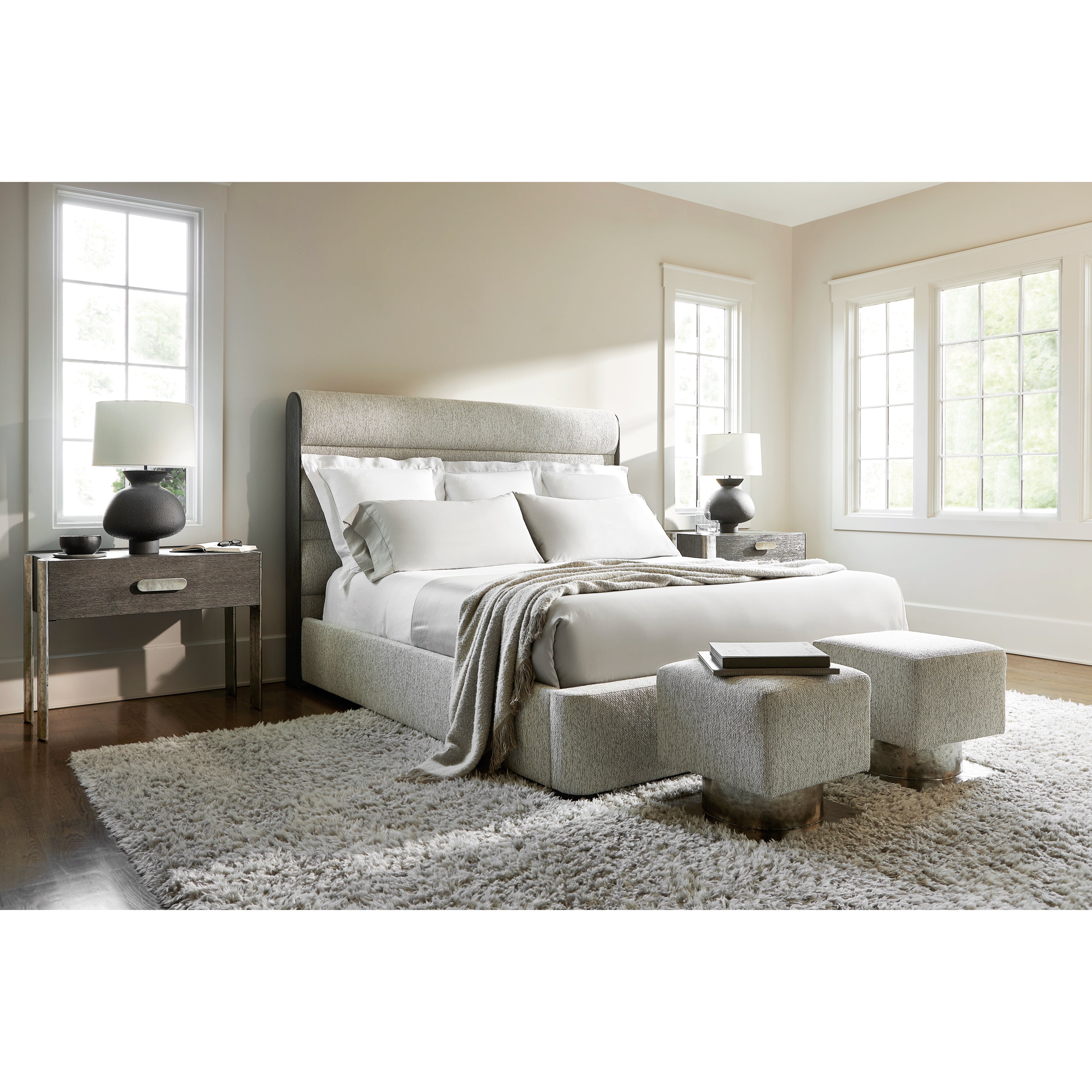 Prado Panel Bed in Porcini Finish by Bernhardt