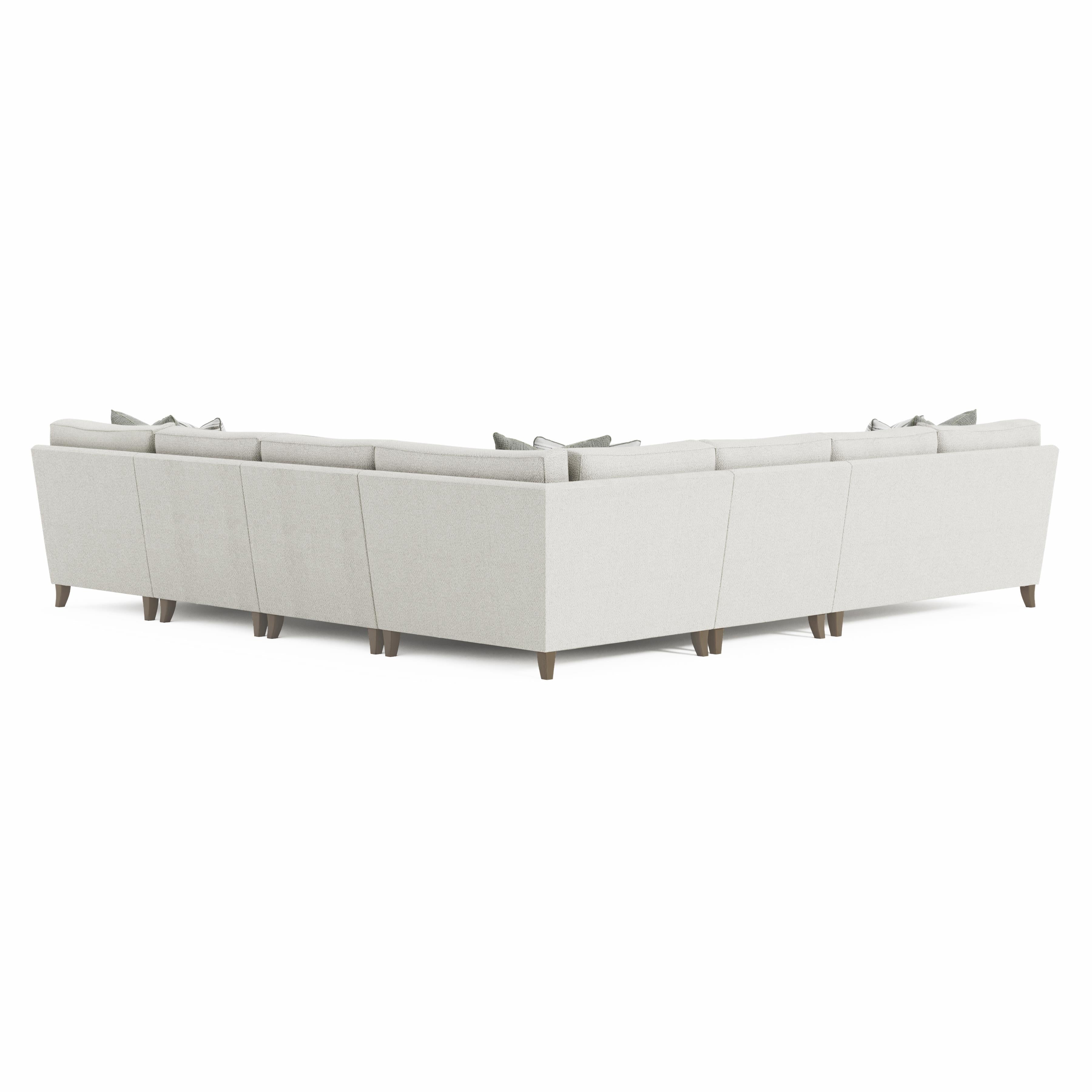 Mila 6-Piece Fabric Sectional with Right Facing Chaise by Bernhardt