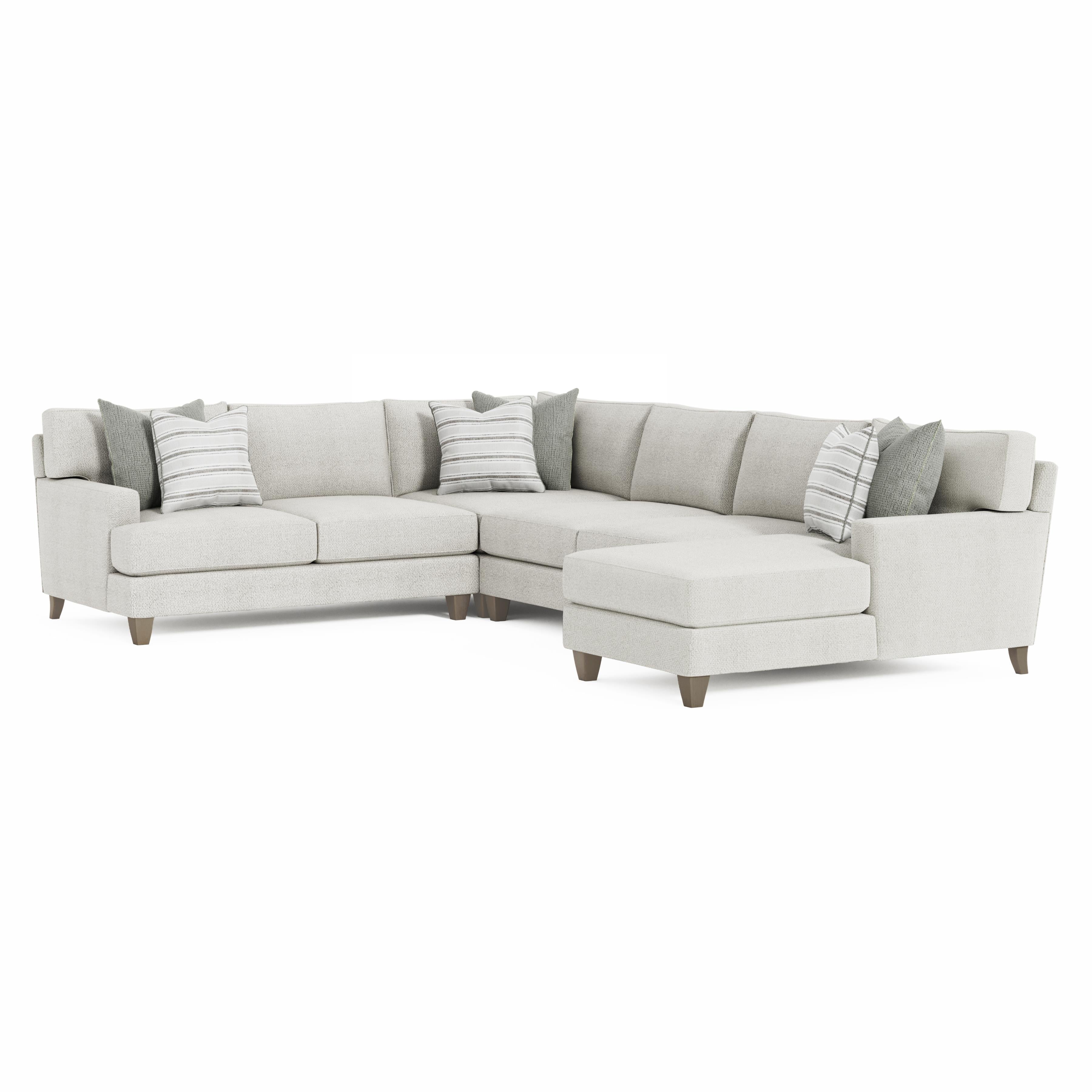 Mila 5-Piece Right Facing Fabric Sectional by Bernhardt