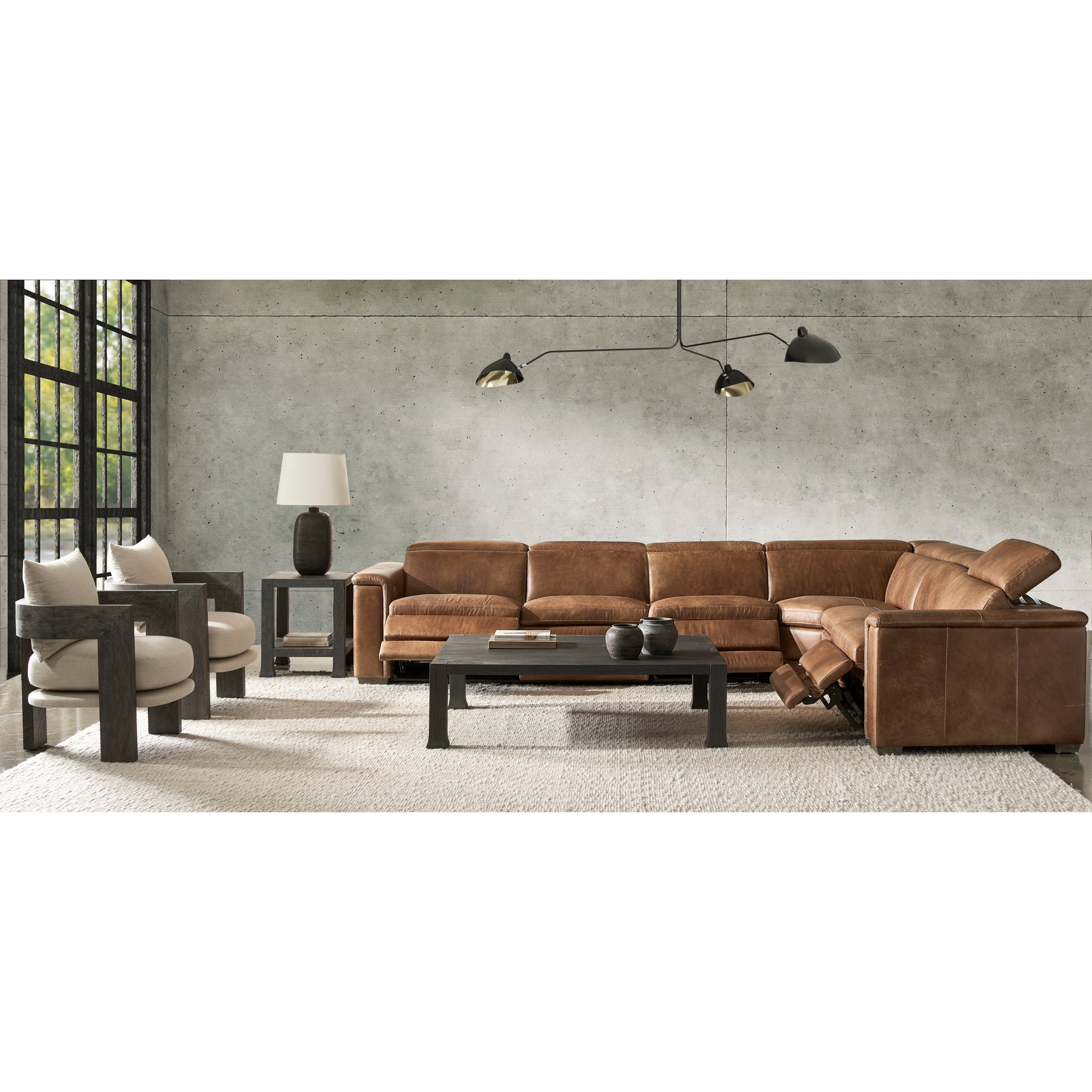 Lioni Leather 4-Piece Power Motion Sectional by Bernhardt