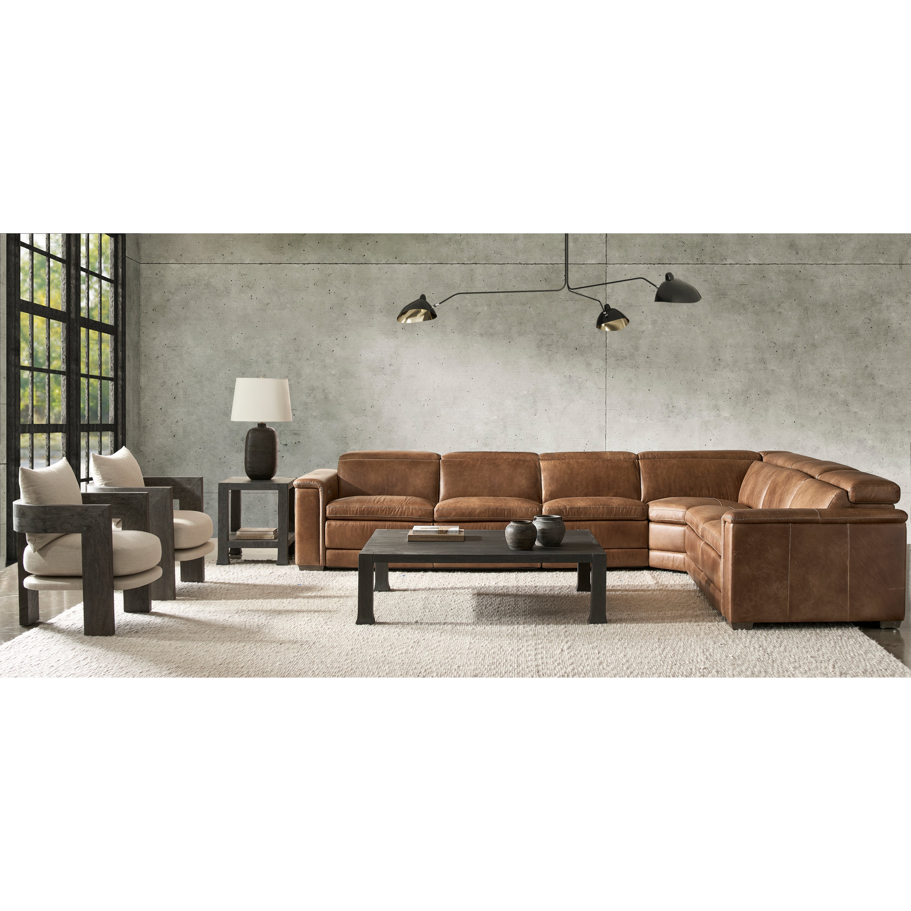 Lioni Leather 4-Piece Power Motion Sectional by Bernhardt