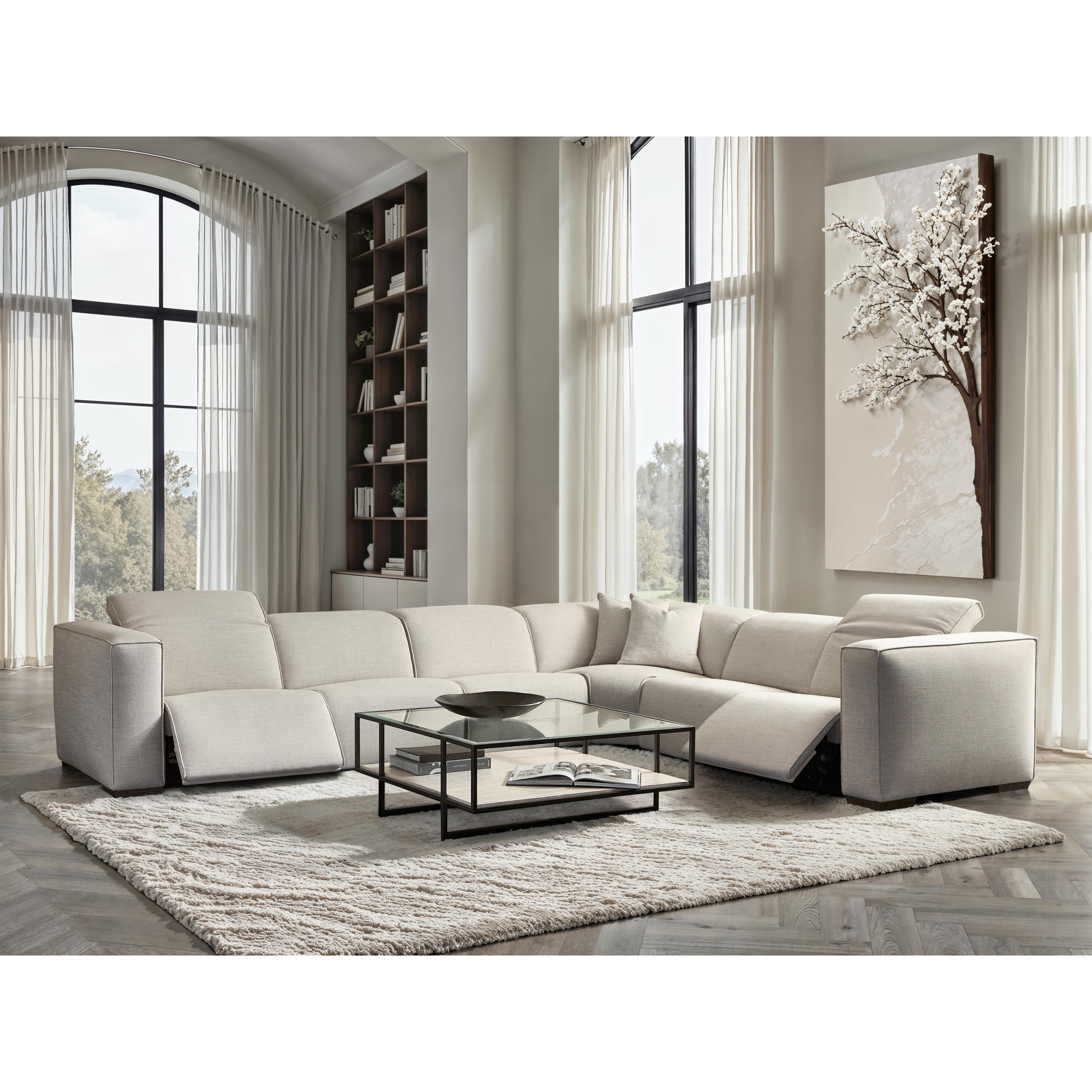 Bliss 6 Piece Fabric Power Motion Sectional by Bernhardt