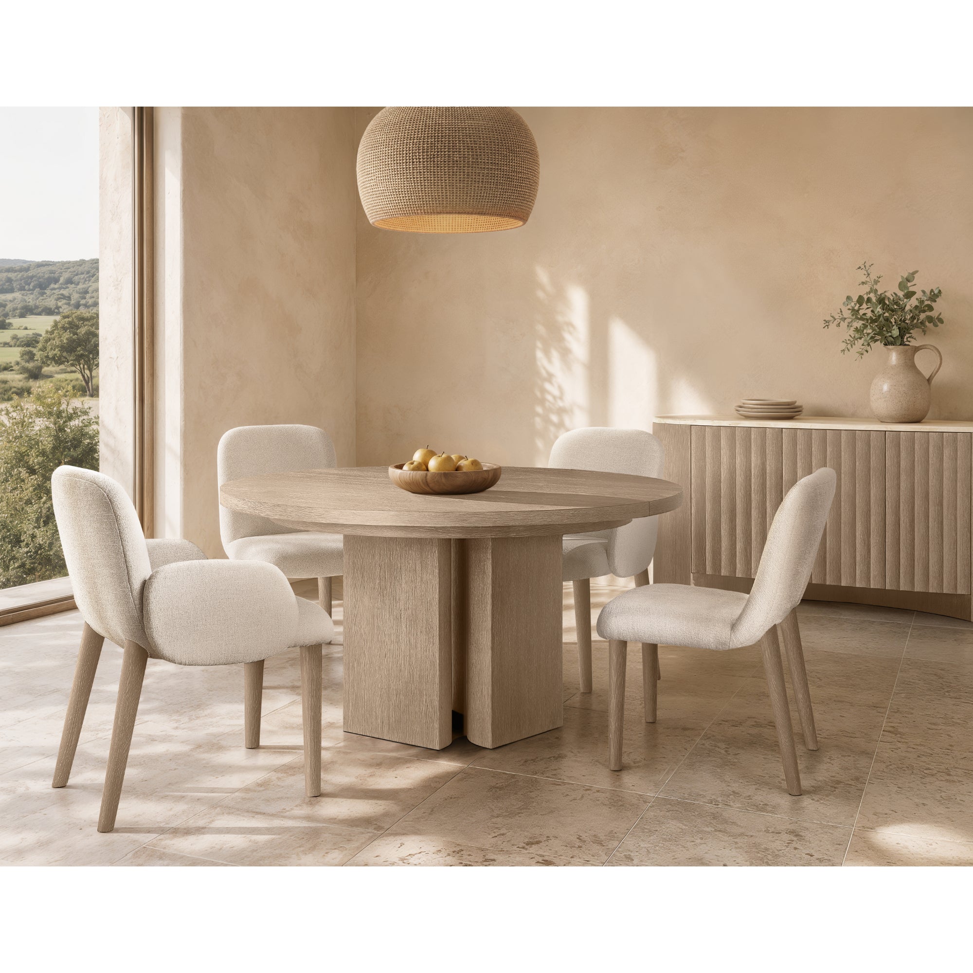 Loggia Round Dining Table by Bernhardt