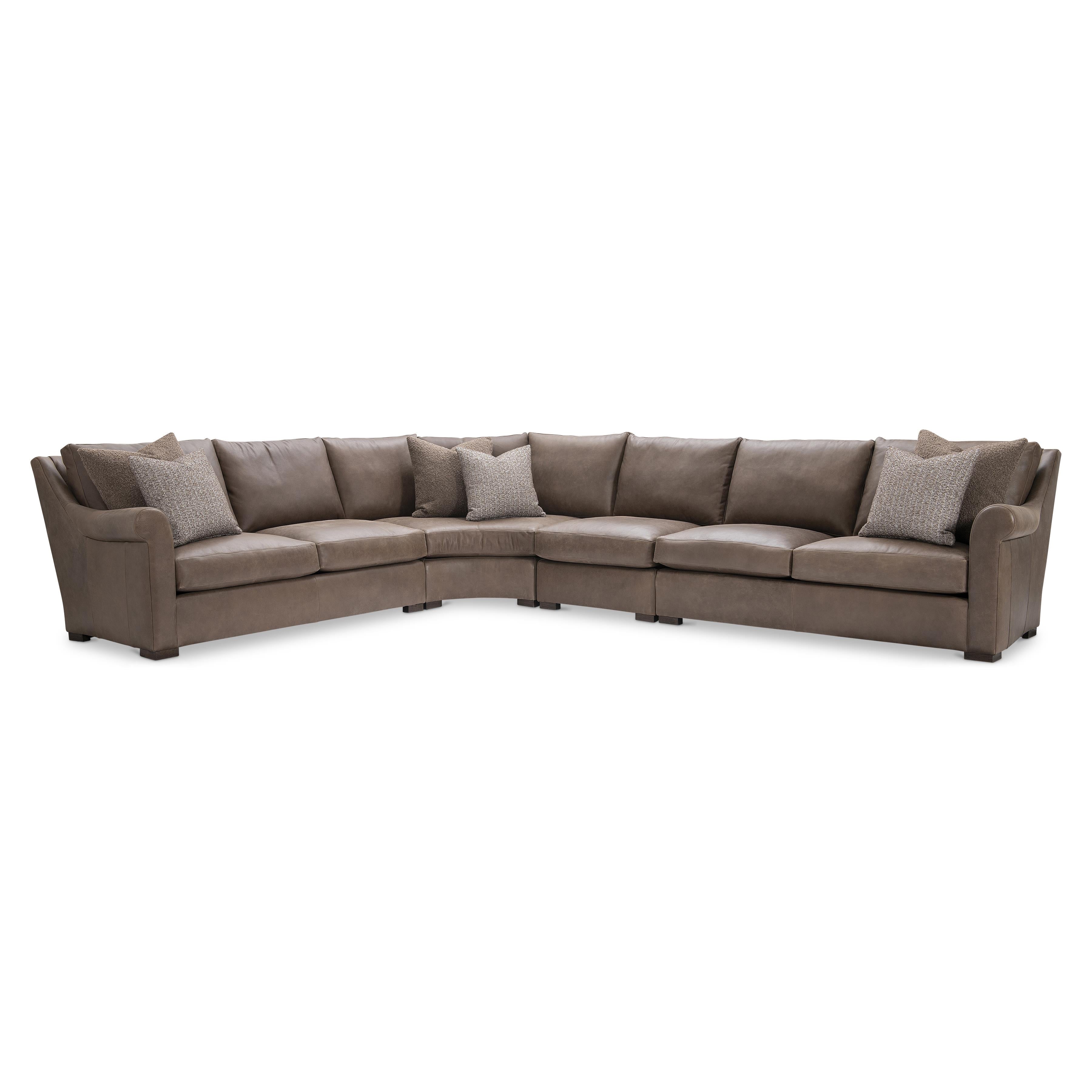 Keirnan 4-Piece Leather Sectional by Bernhardt