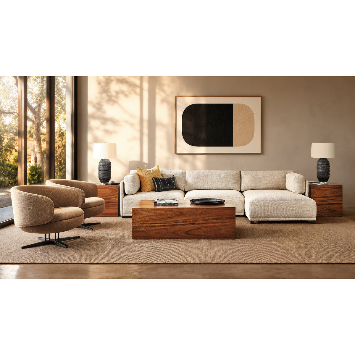 Parker 3 Piece Fabric Sectional by Bernhardt