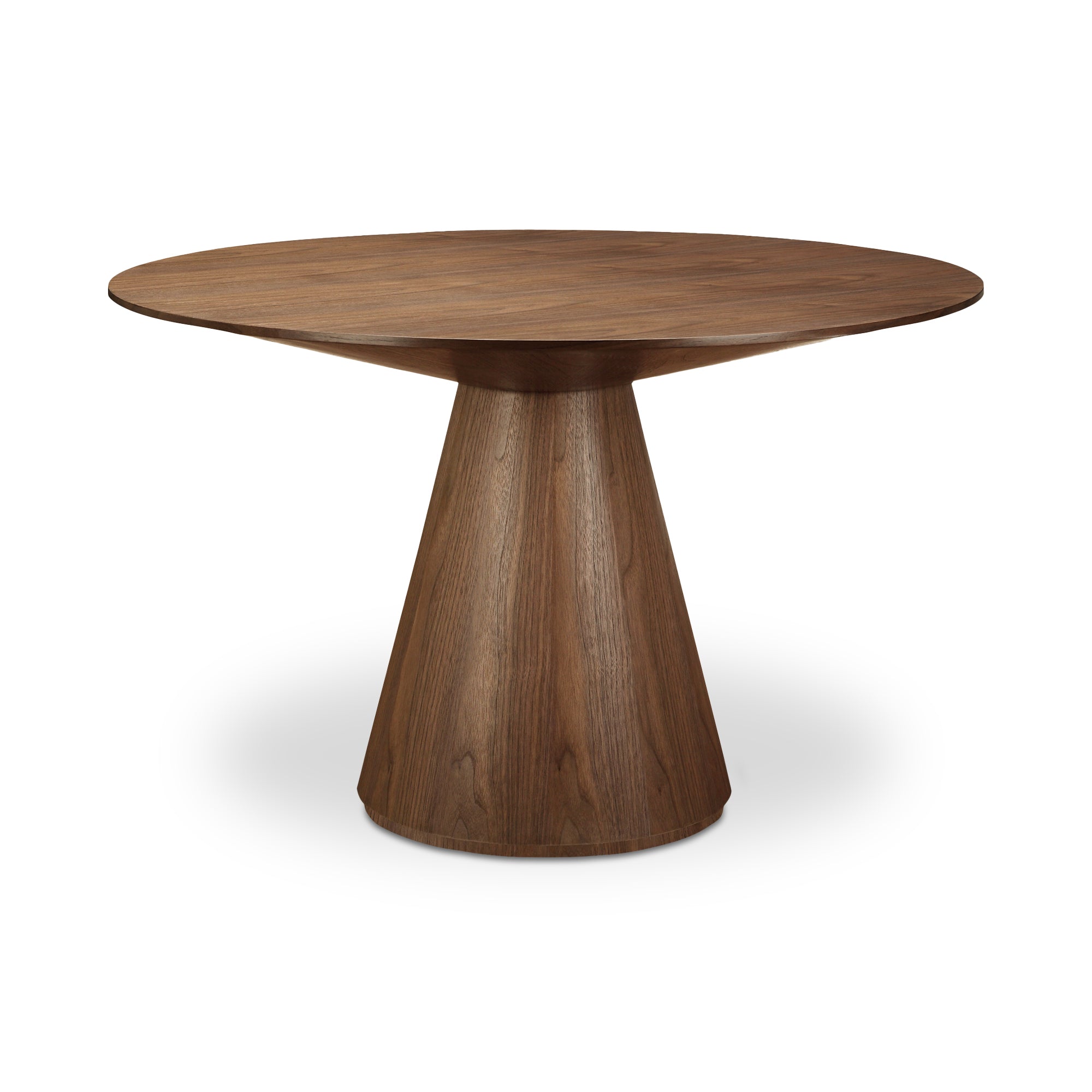 Otago Round Dining Table Walnut VeneerDining Tables Moe's Walnut Veneer Four Hands, Mid Century Modern Furniture, Old Bones Furniture Company, Old Bones Co, Modern Mid Century, Designer Furniture, Furniture Sale, Warehouse Furniture Sale, Otago Round Dining Table Sale, https://www.oldbonesco.com/