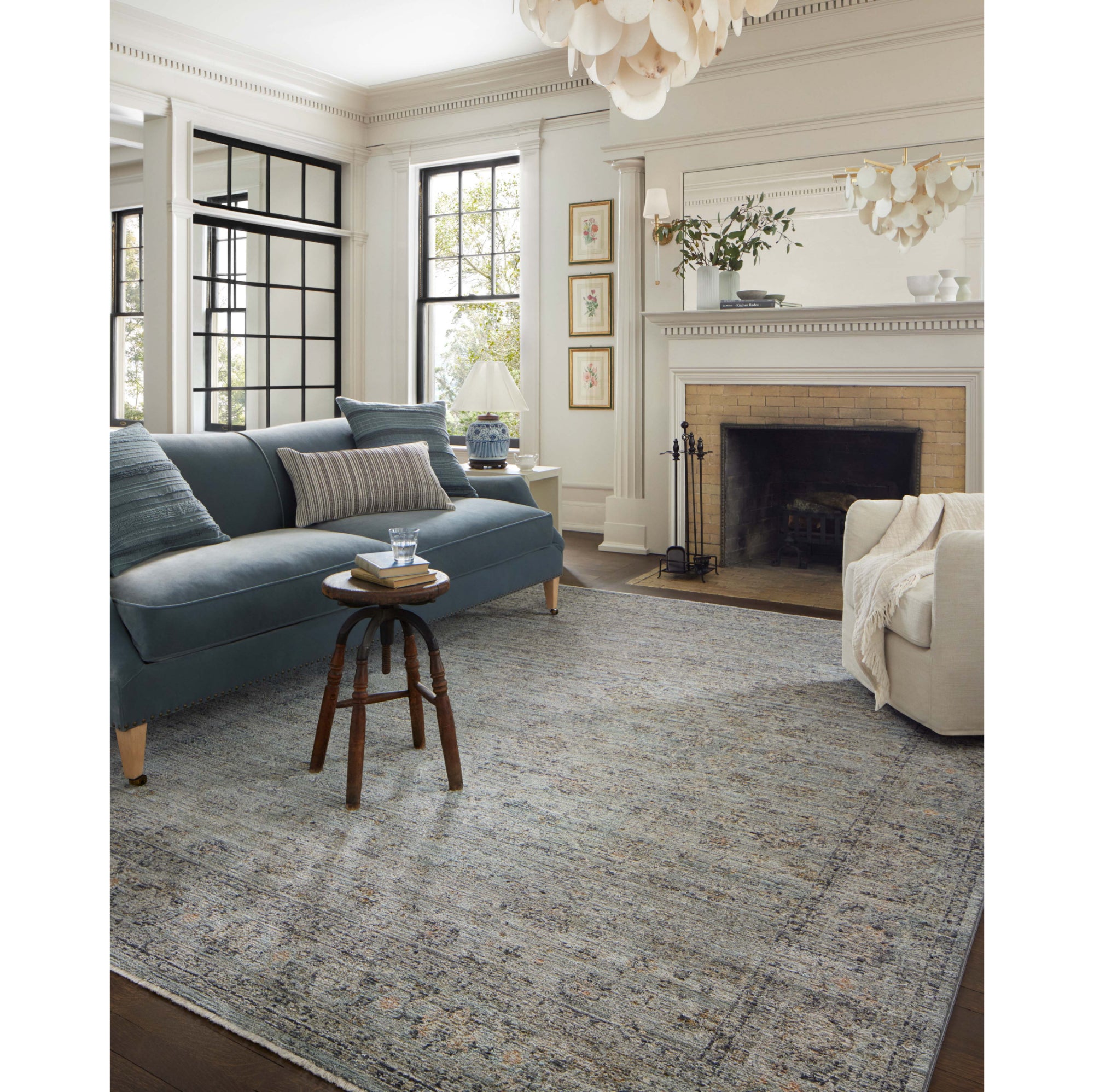 Jean Stoffer x Loloi Katherine Ocean/Gold Rug
