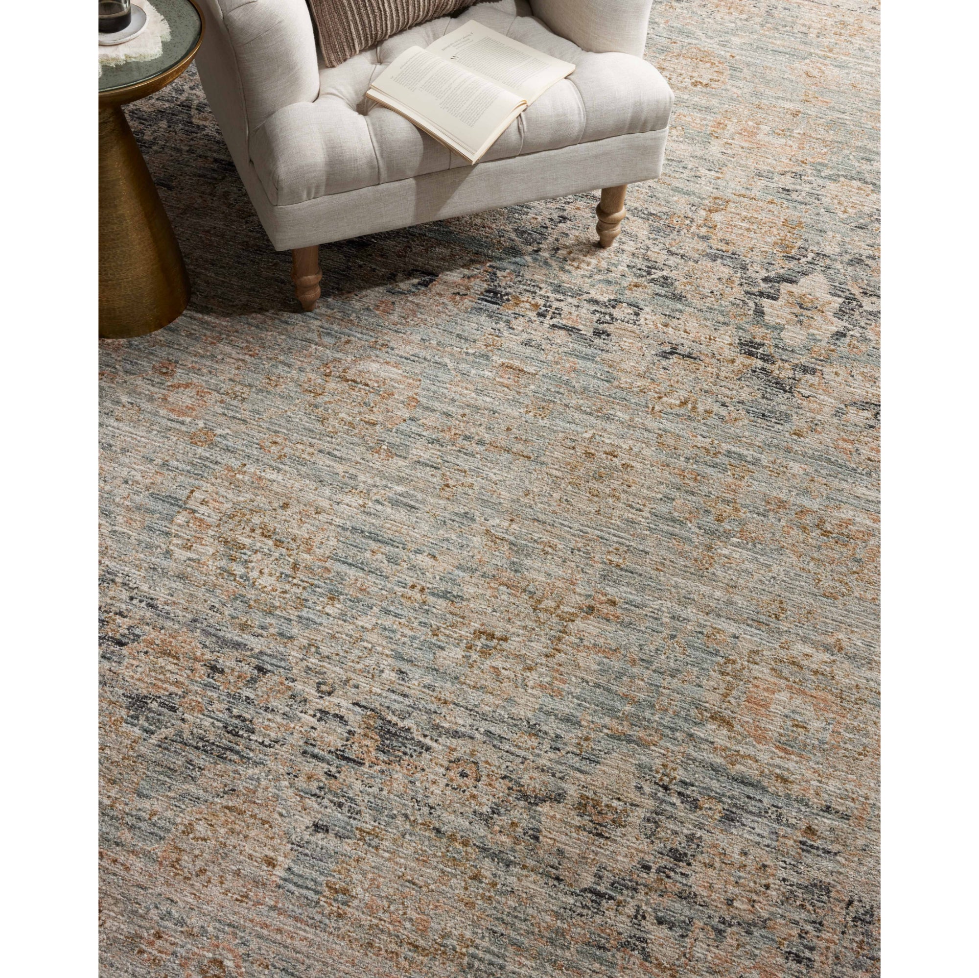 Jean Stoffer x Loloi Katherine Ocean/Coral Rug