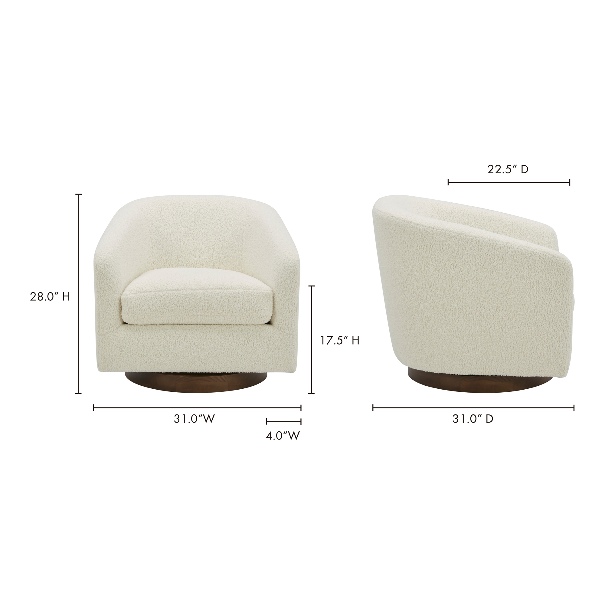 Oscy Swivel Chair swivel chair Moe's Four Hands, Mid Century Modern Furniture, Old Bones Furniture Company, Old Bones Co, Modern Mid Century, Designer Furniture, Furniture Sale, Warehouse Furniture Sale, Oscy Swivel Chair Sale, https://www.oldbonesco.com/