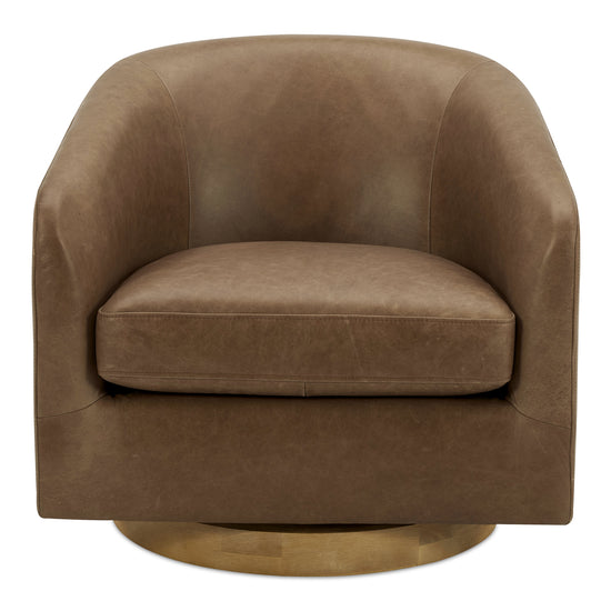 Oscy Leather Swivel Chair