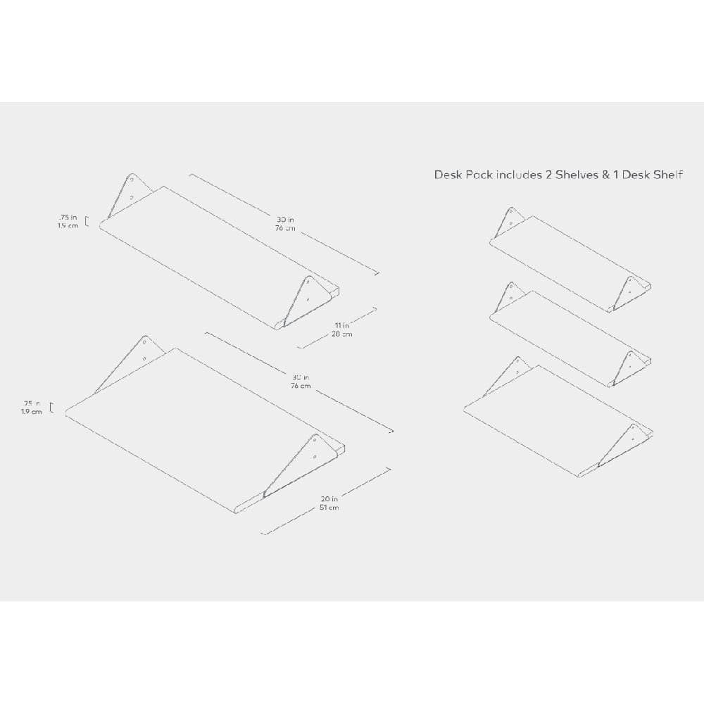 Branch Desk/Shelves Pack (2 Shelves 1 Desk) by Gus*