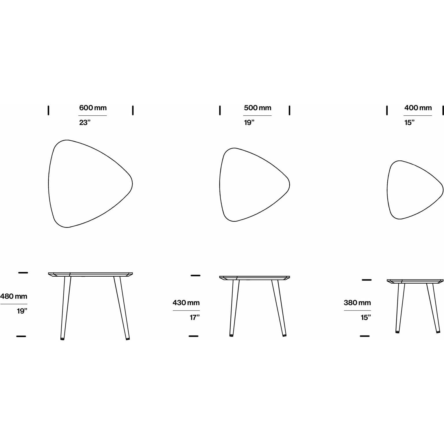 Kolmio Coffee Table Set
