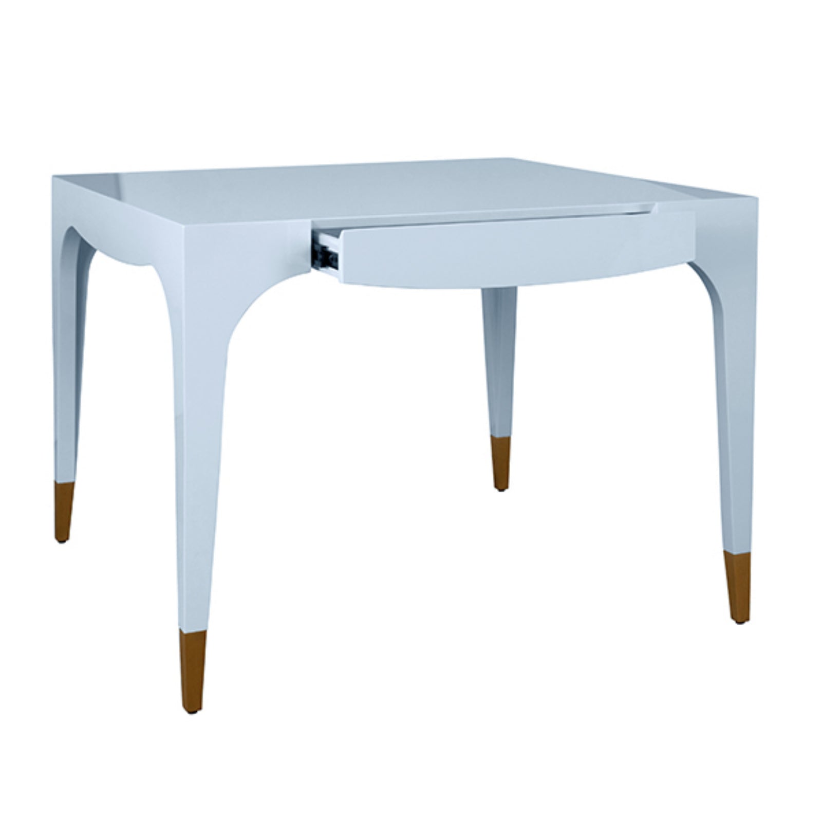 Lacey Square Tapered Leg Two Drawer Game Table