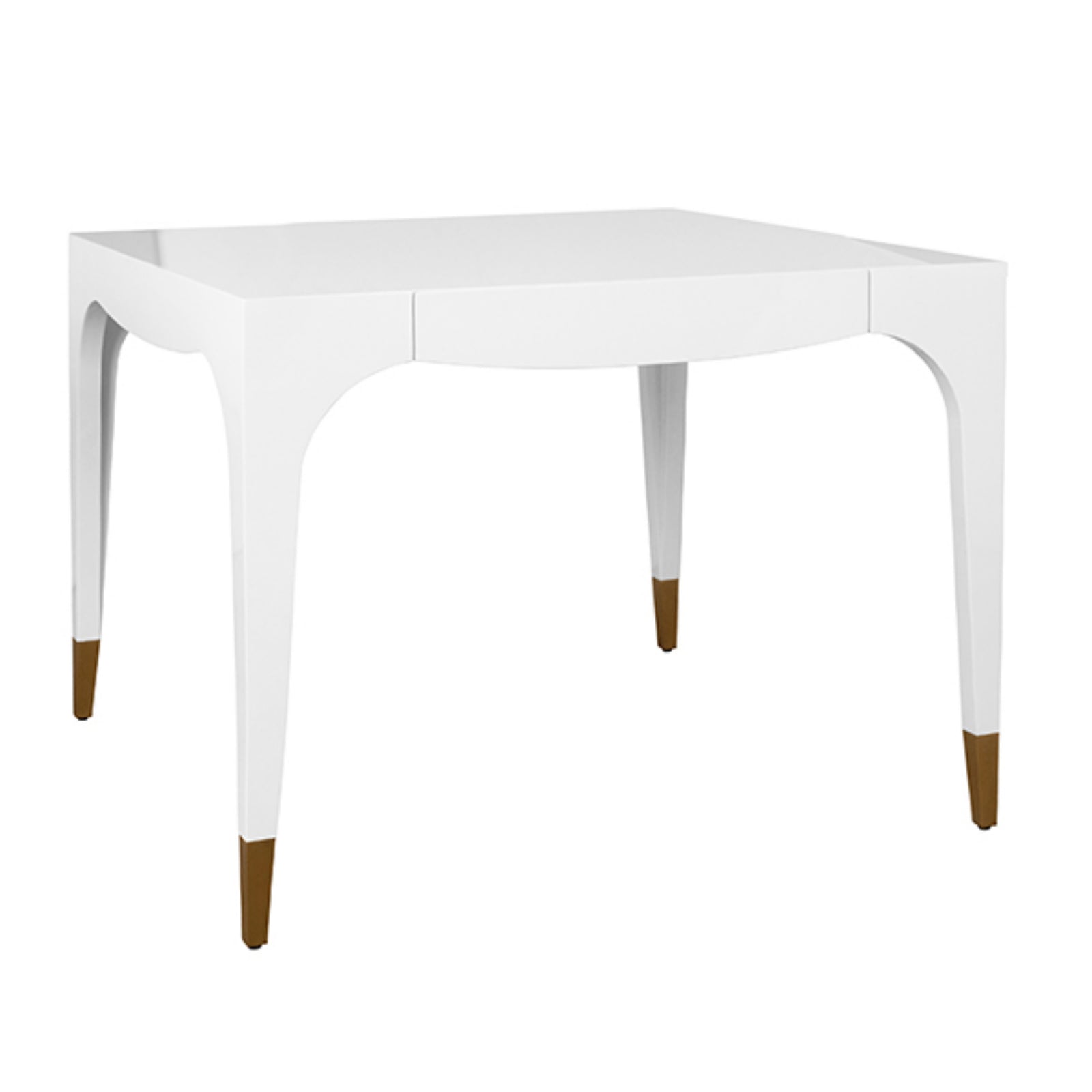 Lacey Square Tapered Leg Two Drawer Game Table