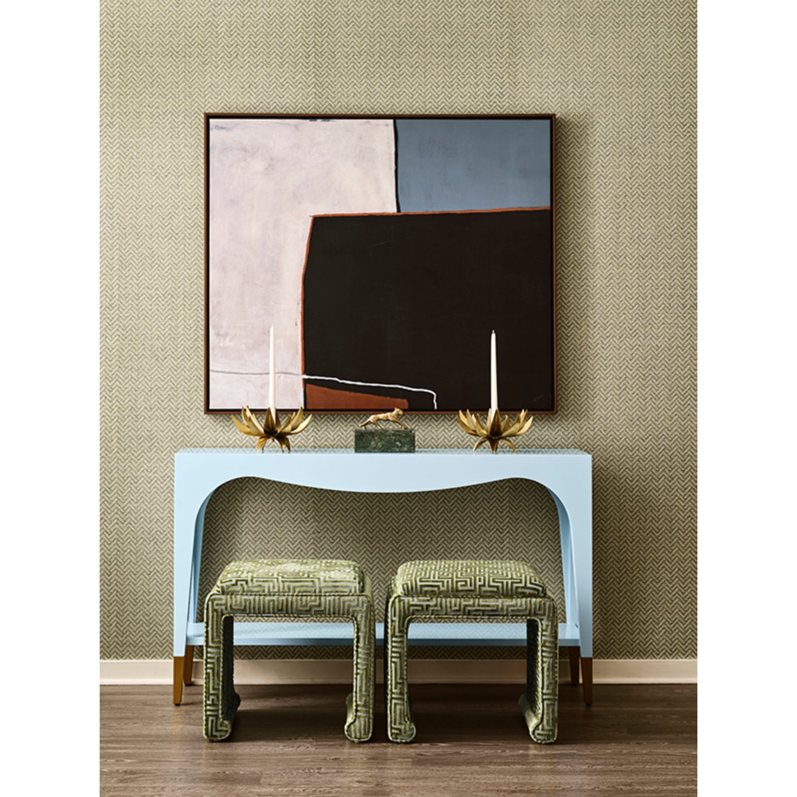Laverne Two Tier Tapered Leg Console