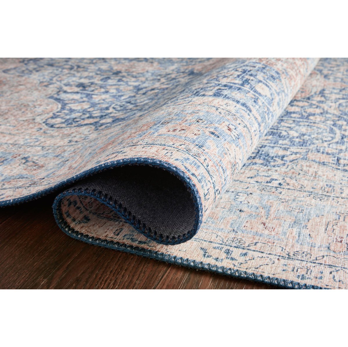 Loloi Layla Blue/Tangerine Rug by Loloi