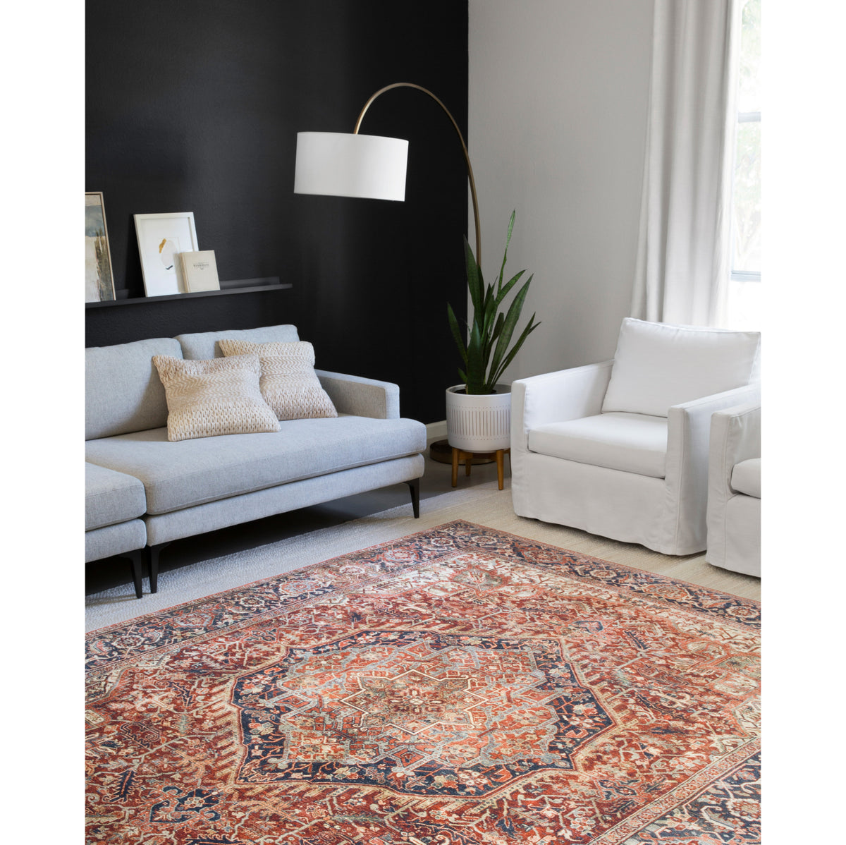 Loloi Layla Red/Navy Rug