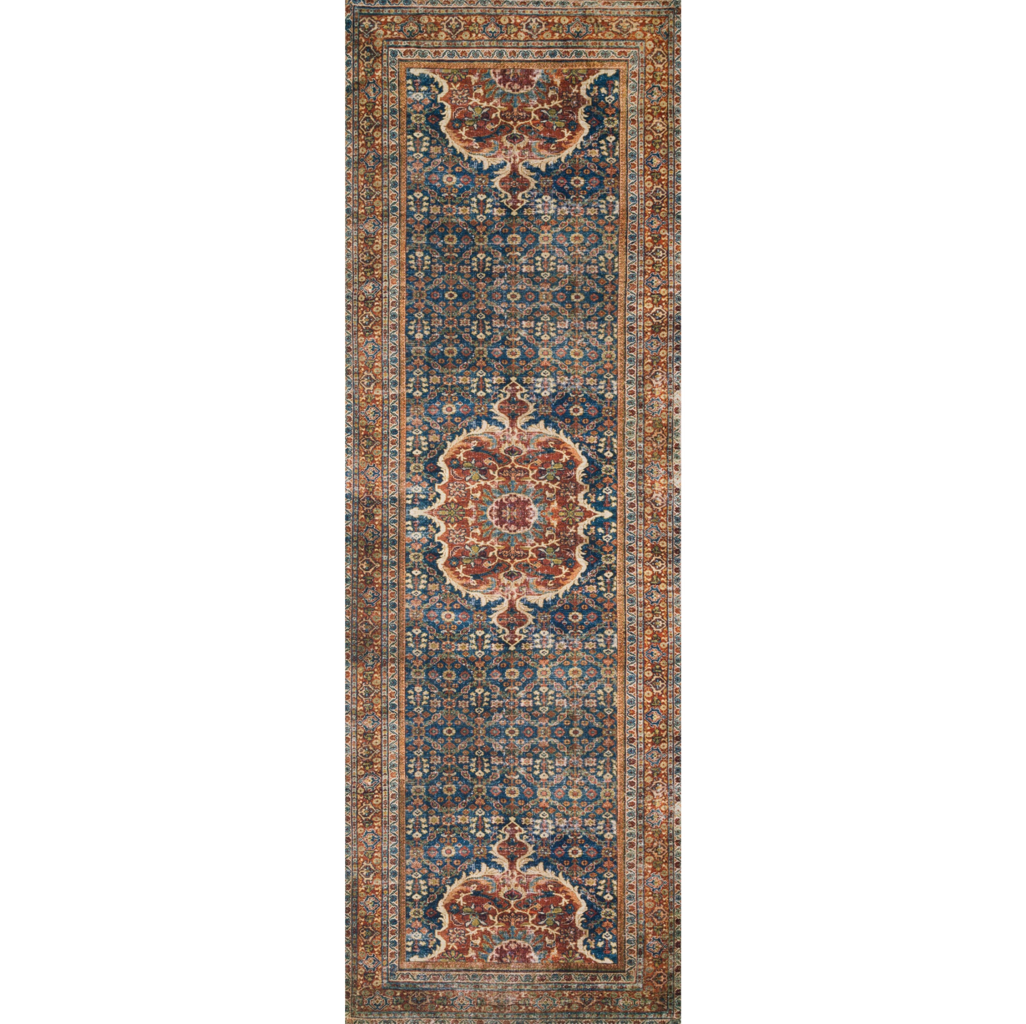 Loloi Layla Cobalt Blue/Spice Rug