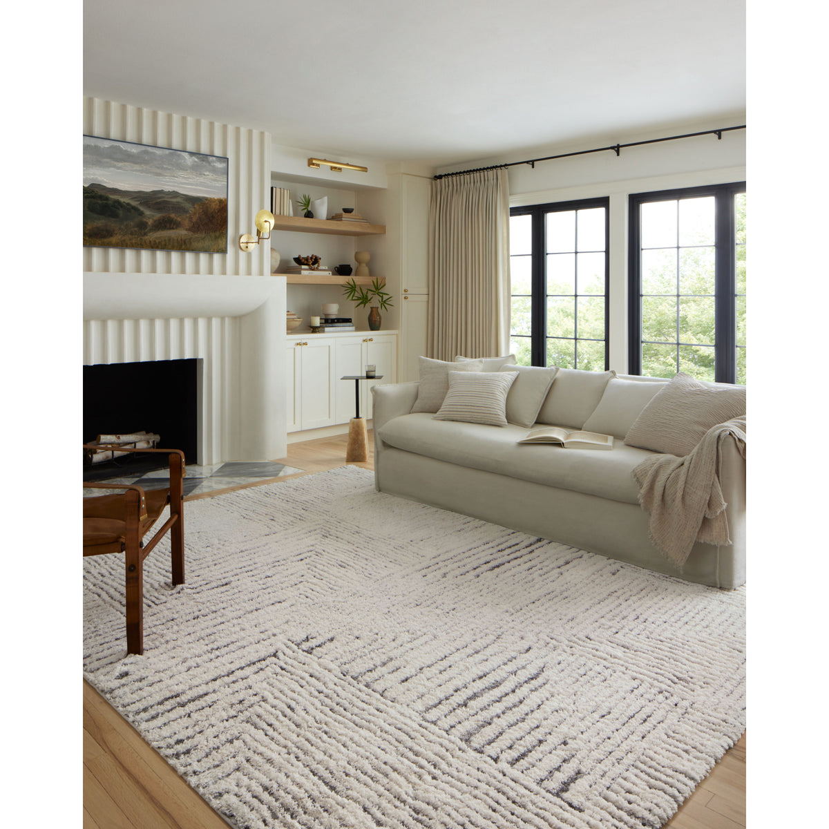 Loloi Levitt Shag Ivory/Grey Rug by Loloi