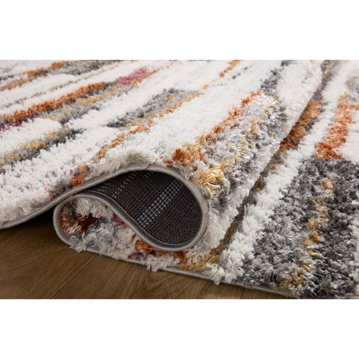 Loloi Levitt Shag Ivory/Sunset Rug by Loloi