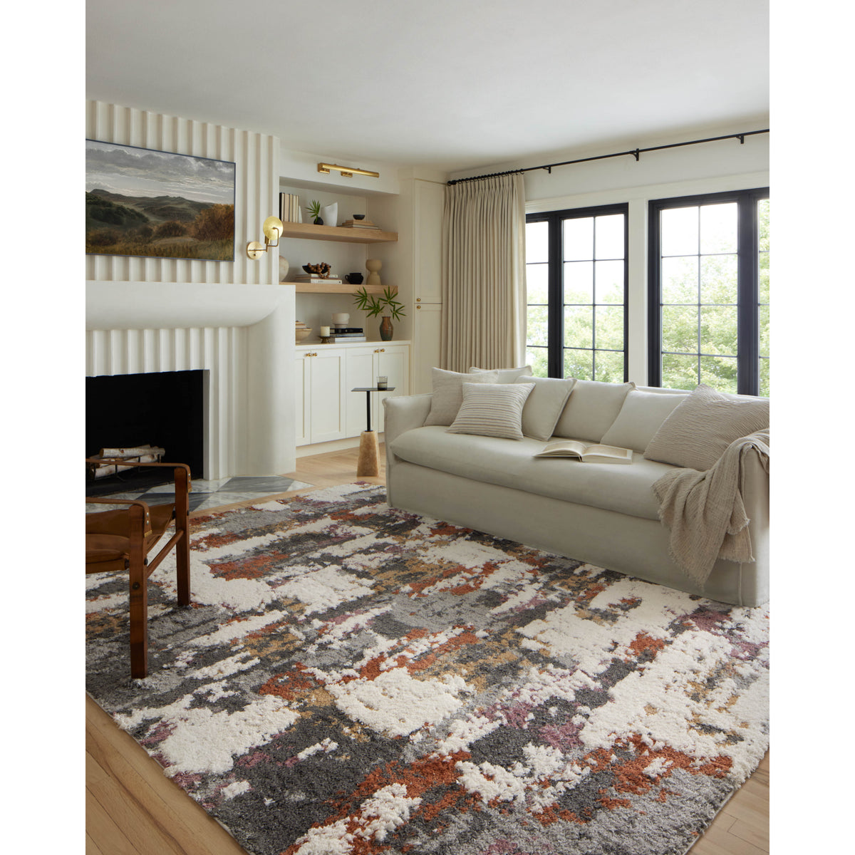 Loloi Levitt Shag Grey/Multi Rug by Loloi