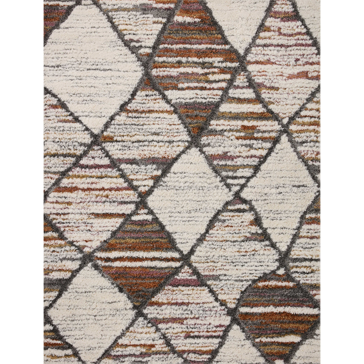 Loloi Levitt Shag Ivory/Fiesta Rug by Loloi