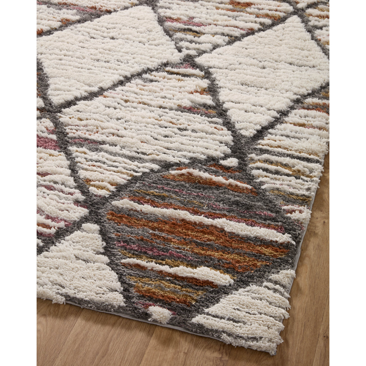 Loloi Levitt Shag Ivory/Fiesta Rug by Loloi