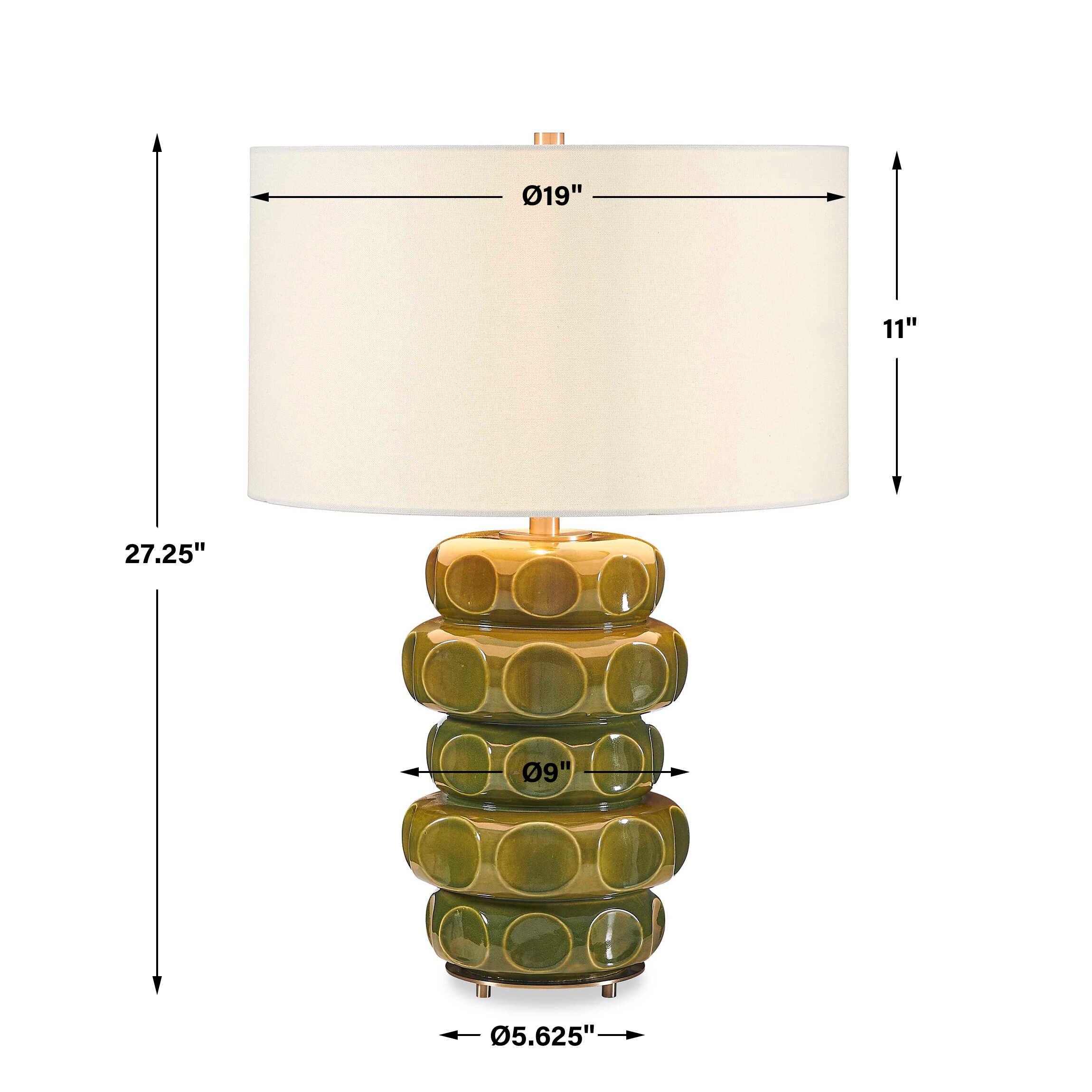 Uttermost Masau Moss Green Table Lamp