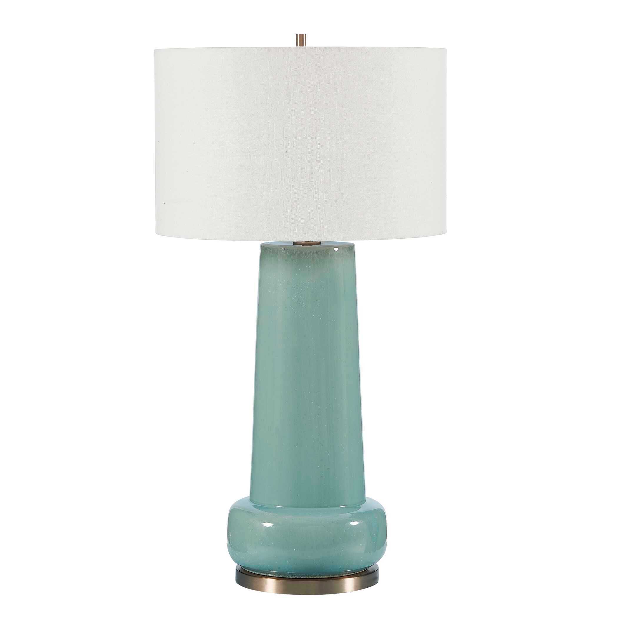 Uttermost Claudin Aqua Blue Table Lamp