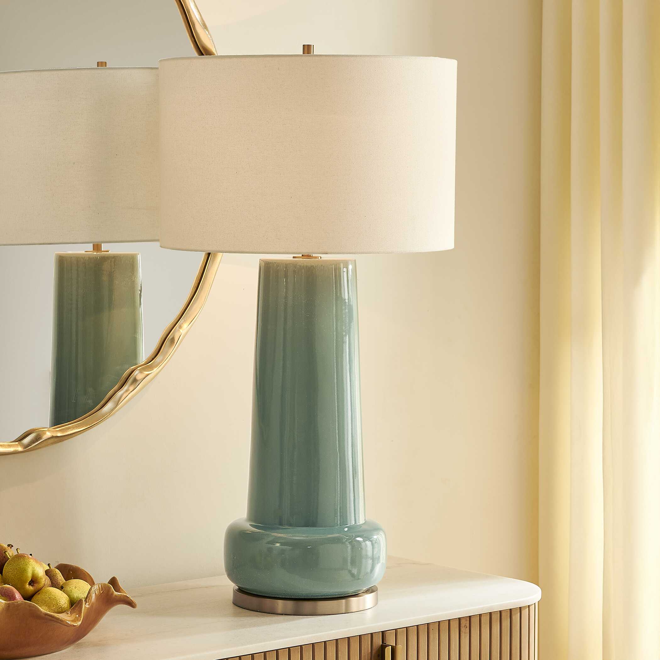 Uttermost Claudin Aqua Blue Table Lamp