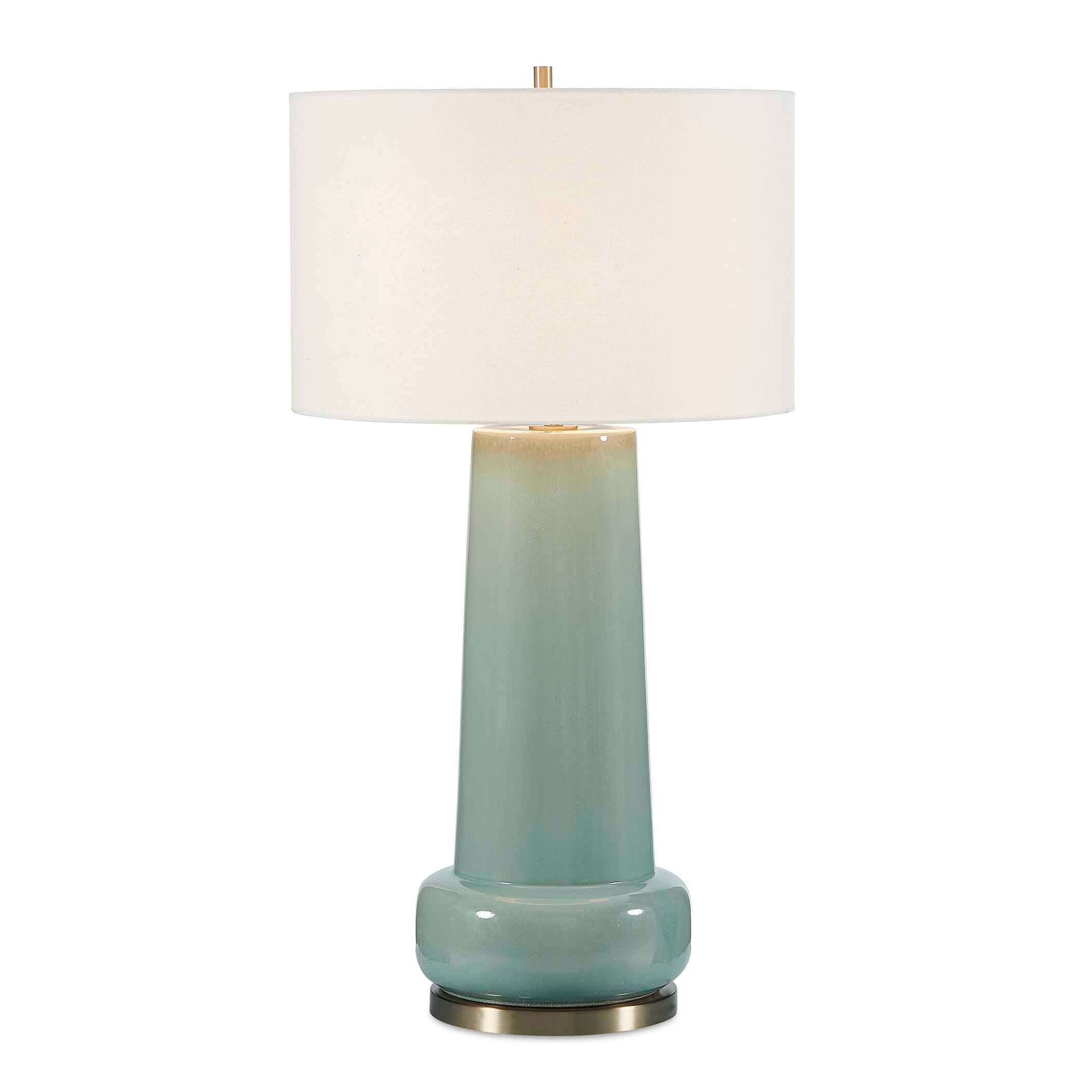 Uttermost Claudin Aqua Blue Table Lamp