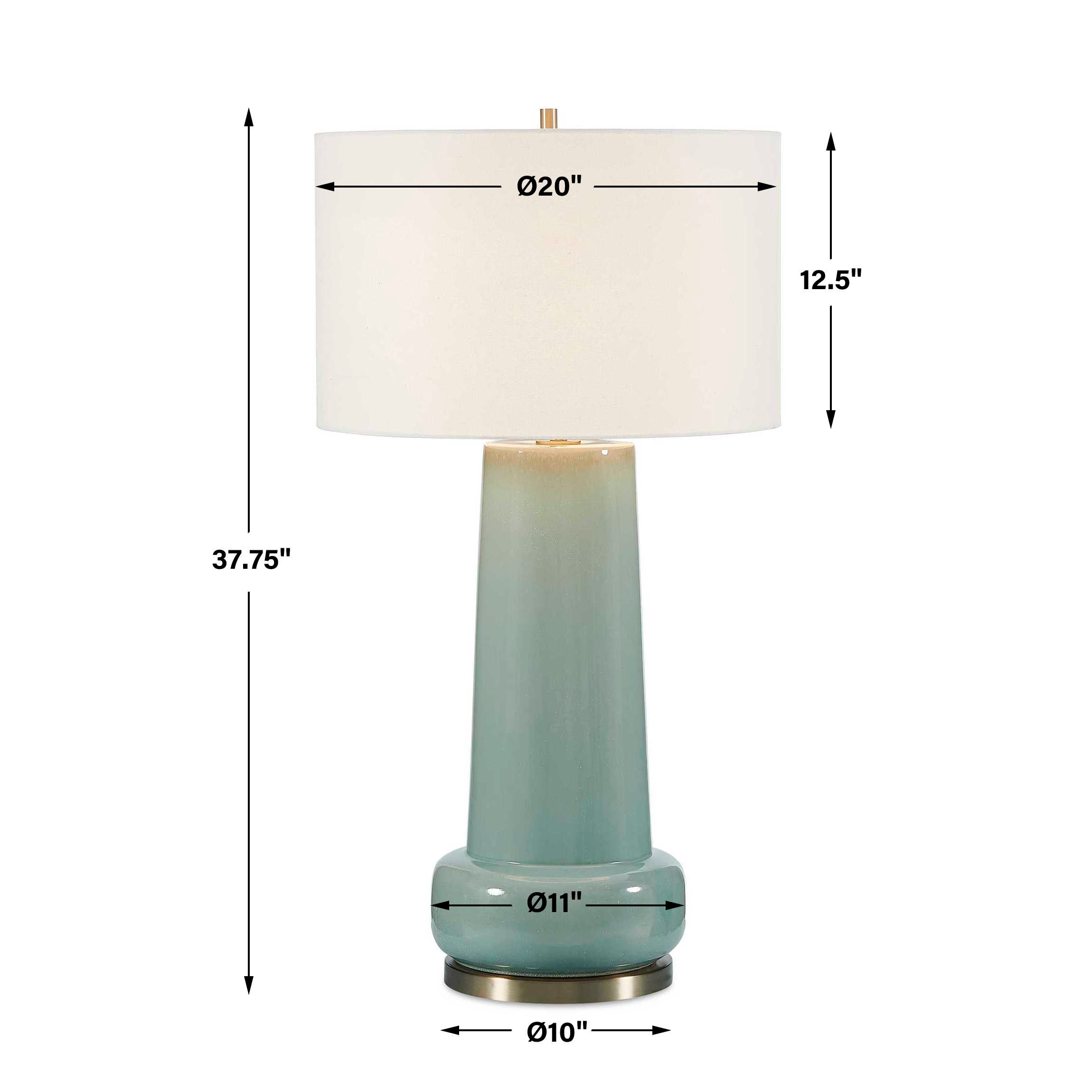 Uttermost Claudin Aqua Blue Table Lamp
