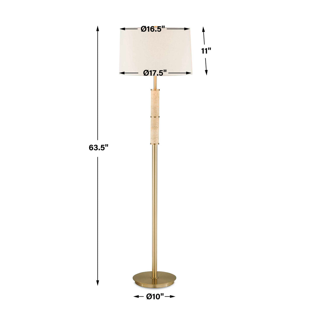 Uttermost Verlaine Travertine Floor Lamp