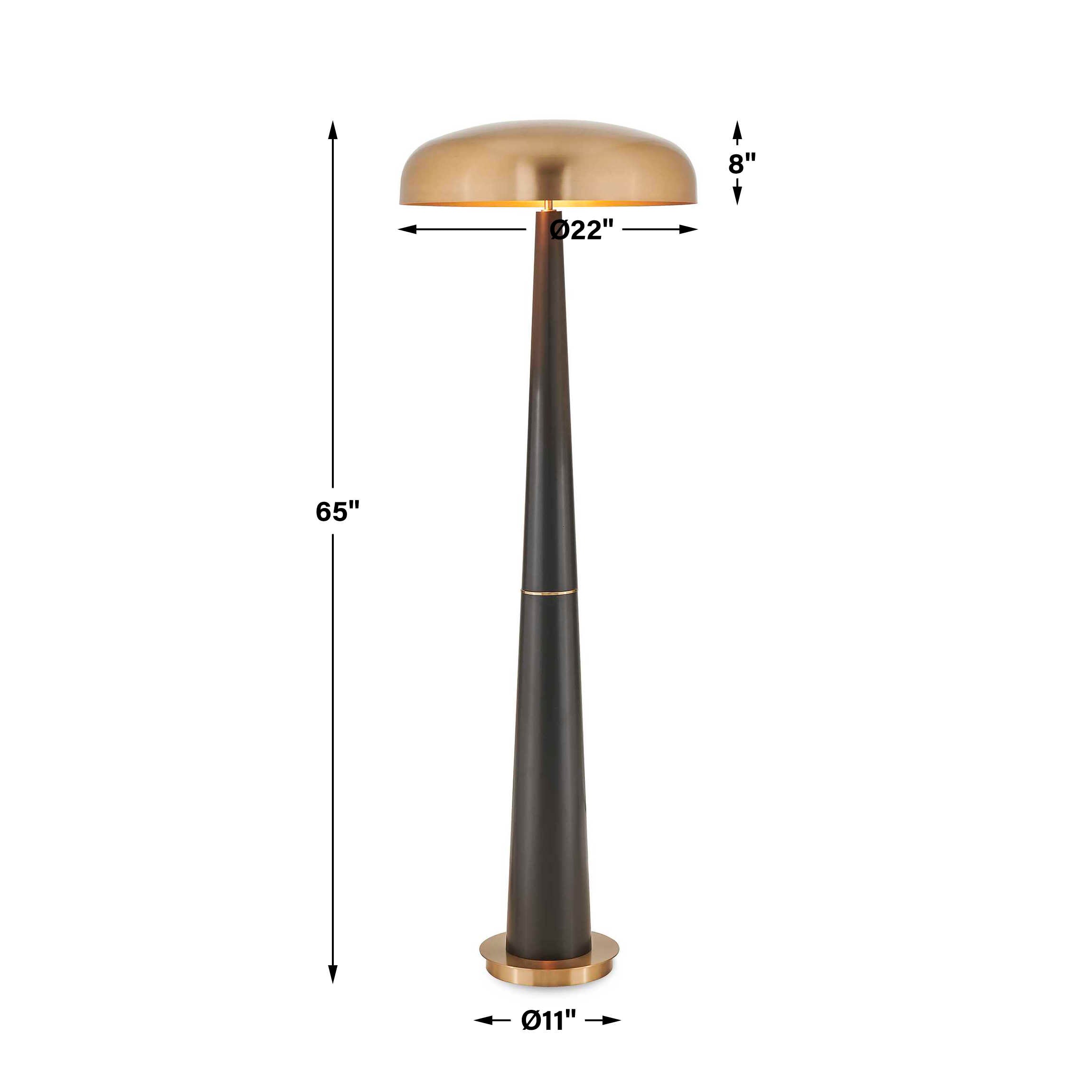 Uttermost Davis Black Floor Lamp
