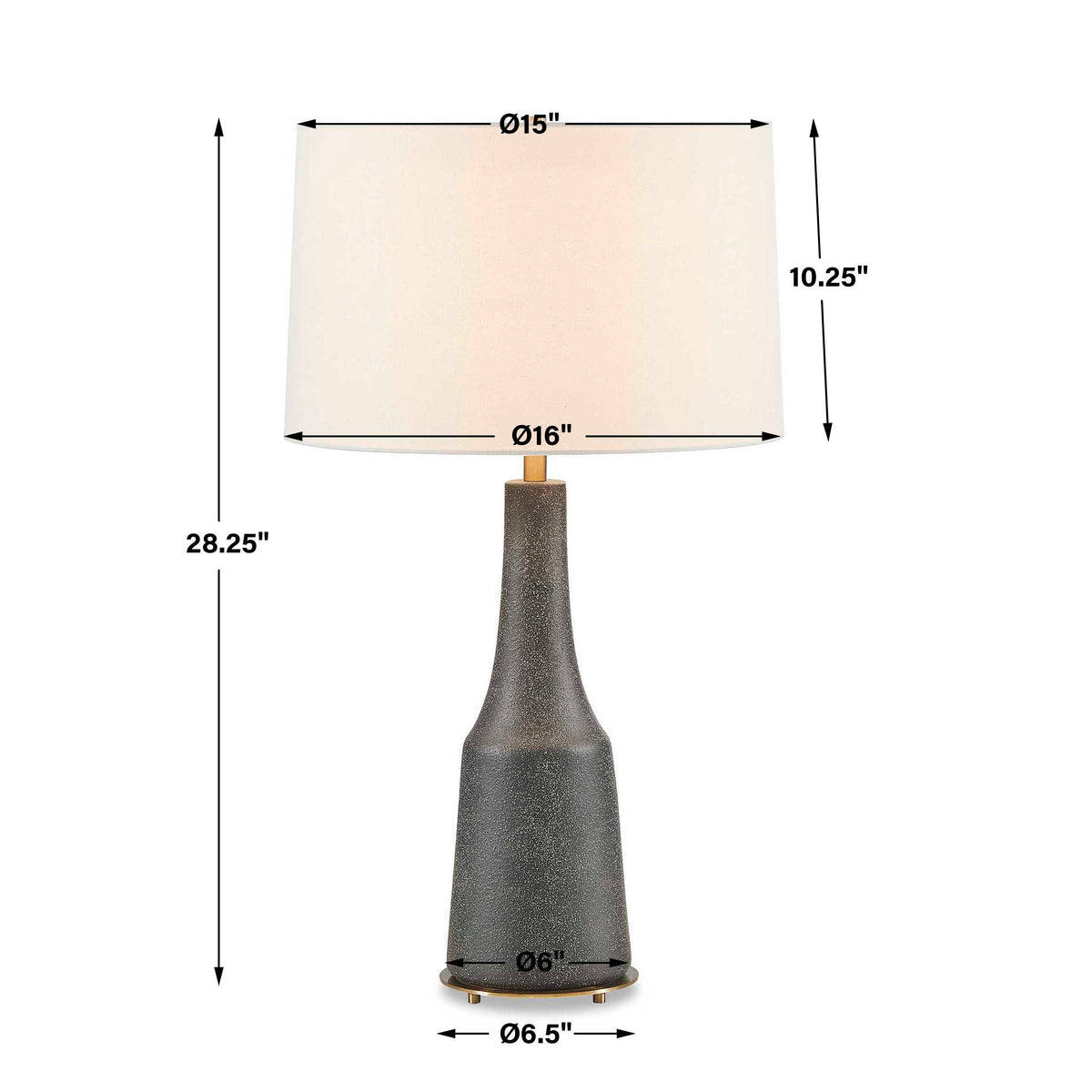 Uttermost Slovis Dark Gray Table Lamp
