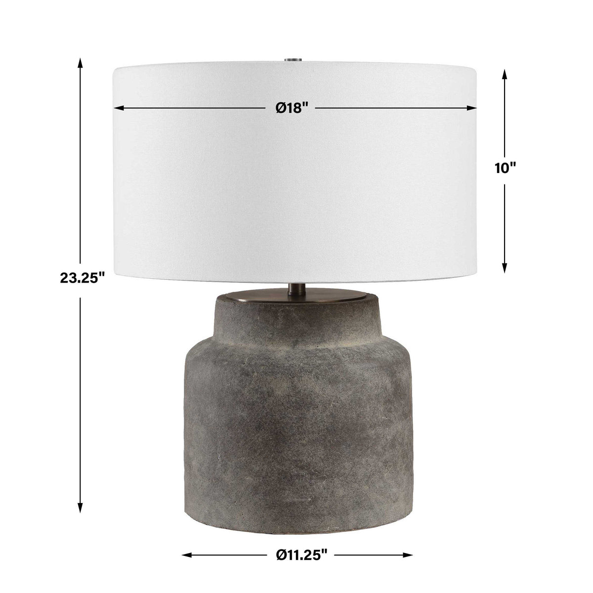 Uttermost Benedet Gray Wash Table Lamp by Uttermost