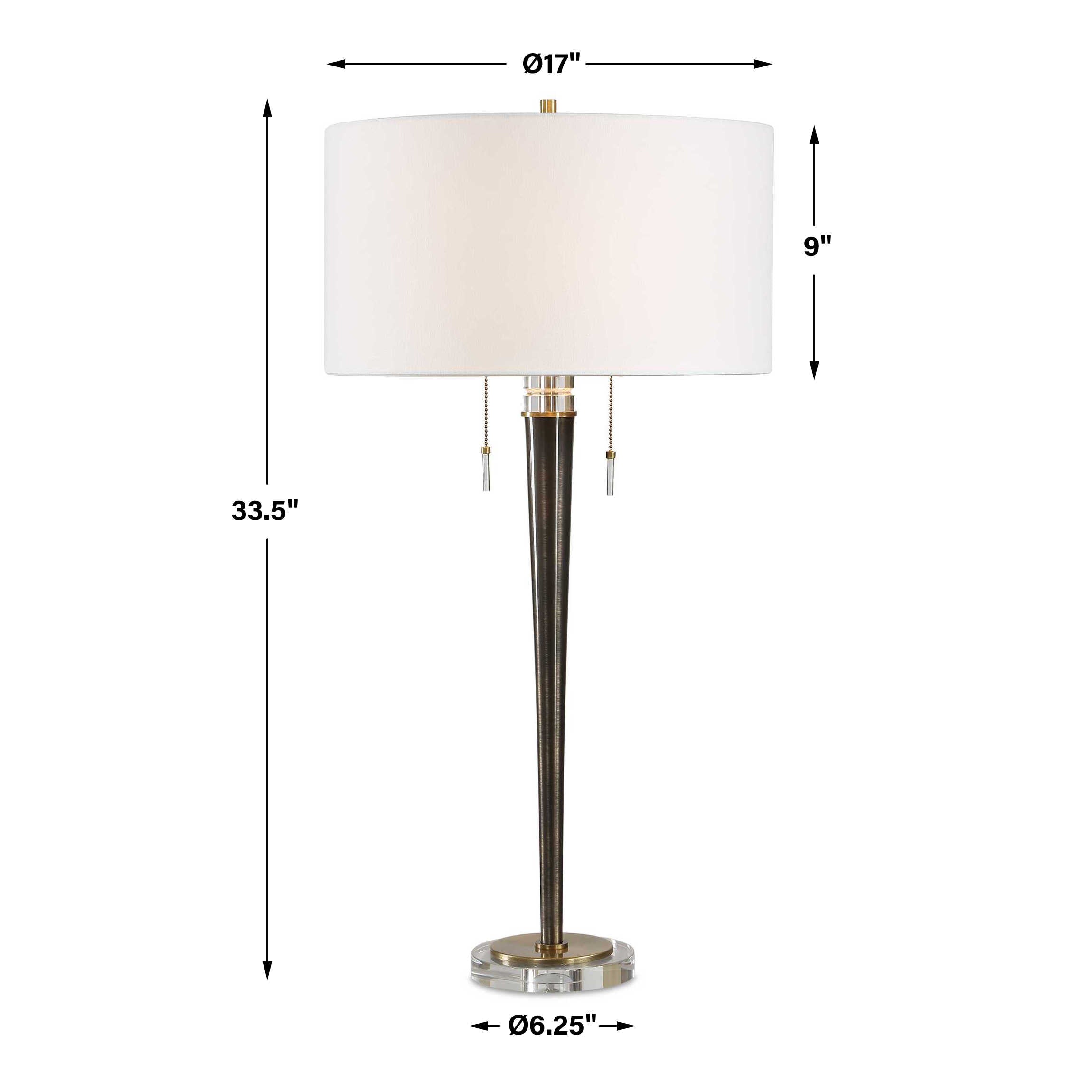 Uttermost Winchester Antique Brass Table Lamp