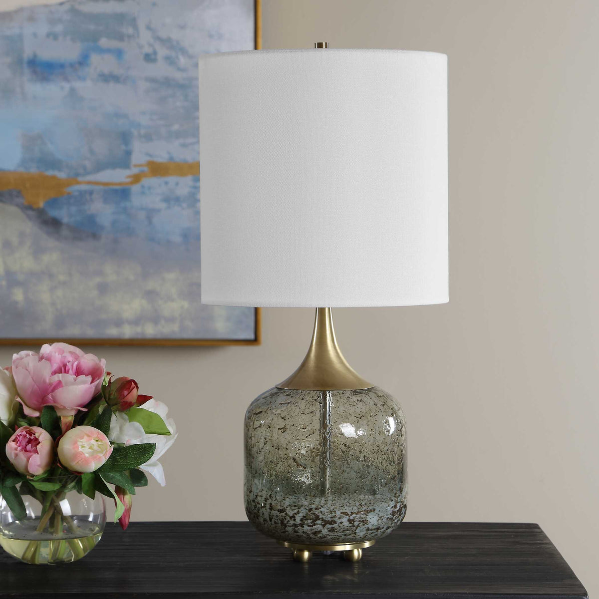 Uttermost Glenn Mottled Glass Table Lamp by Uttermost
