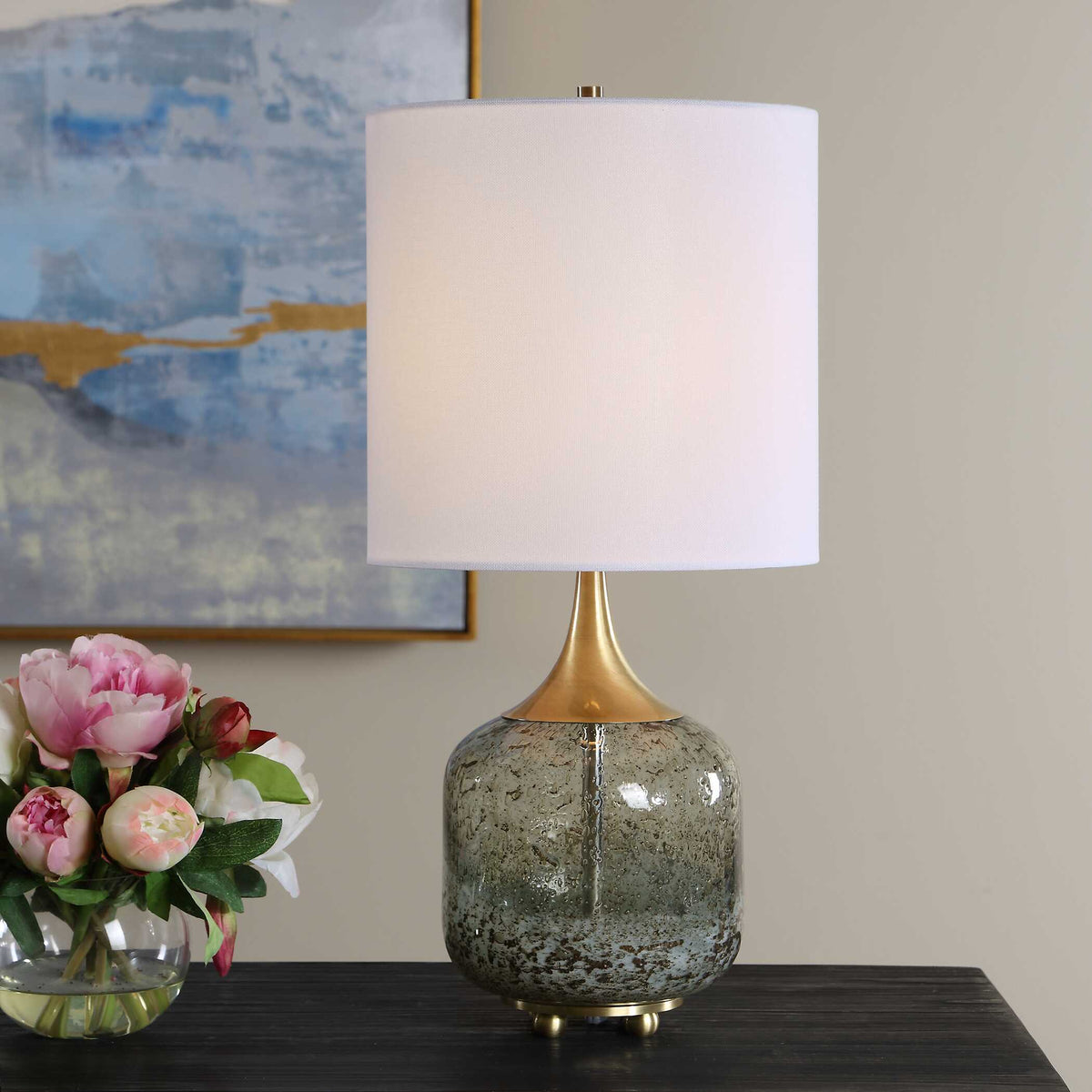 Uttermost Glenn Mottled Glass Table Lamp by Uttermost