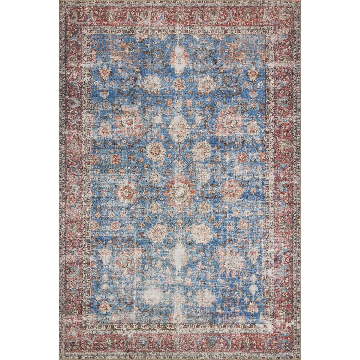 Loloi Loren Blue/Brick Rug by Loloi