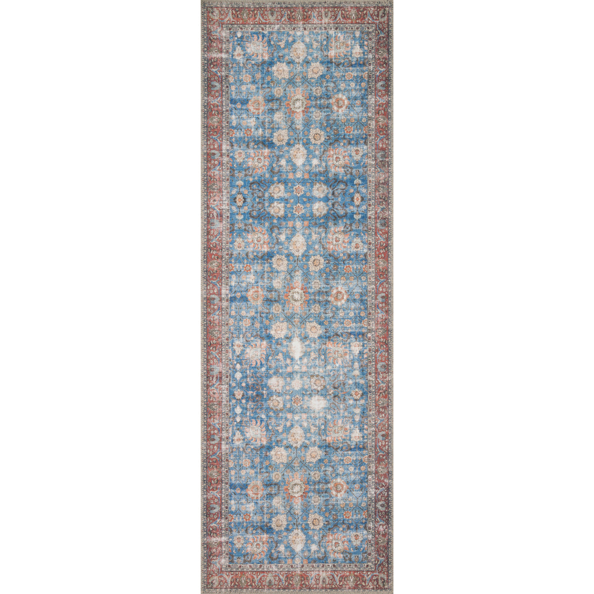 Loloi Loren Blue/Brick Rug by Loloi