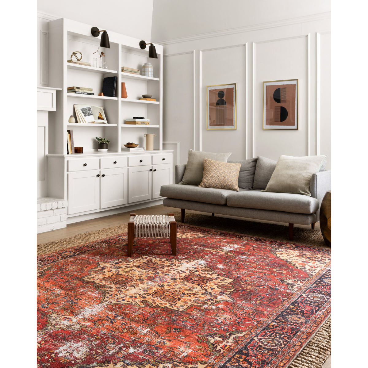 Loloi Loren Red/Navy Rug by Loloi